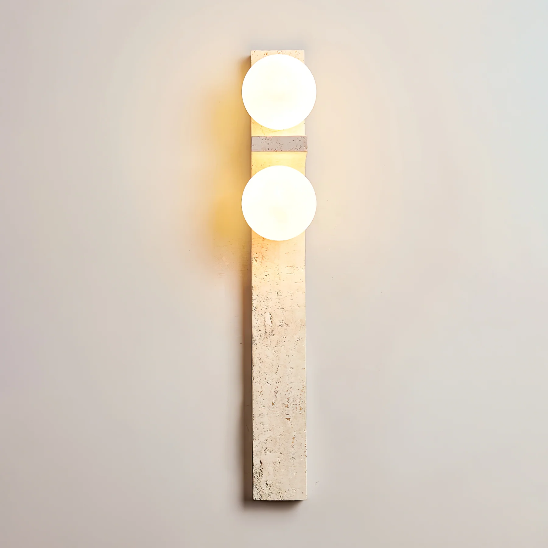 Asymmetrical Travertine Wall Sconce - Image 22