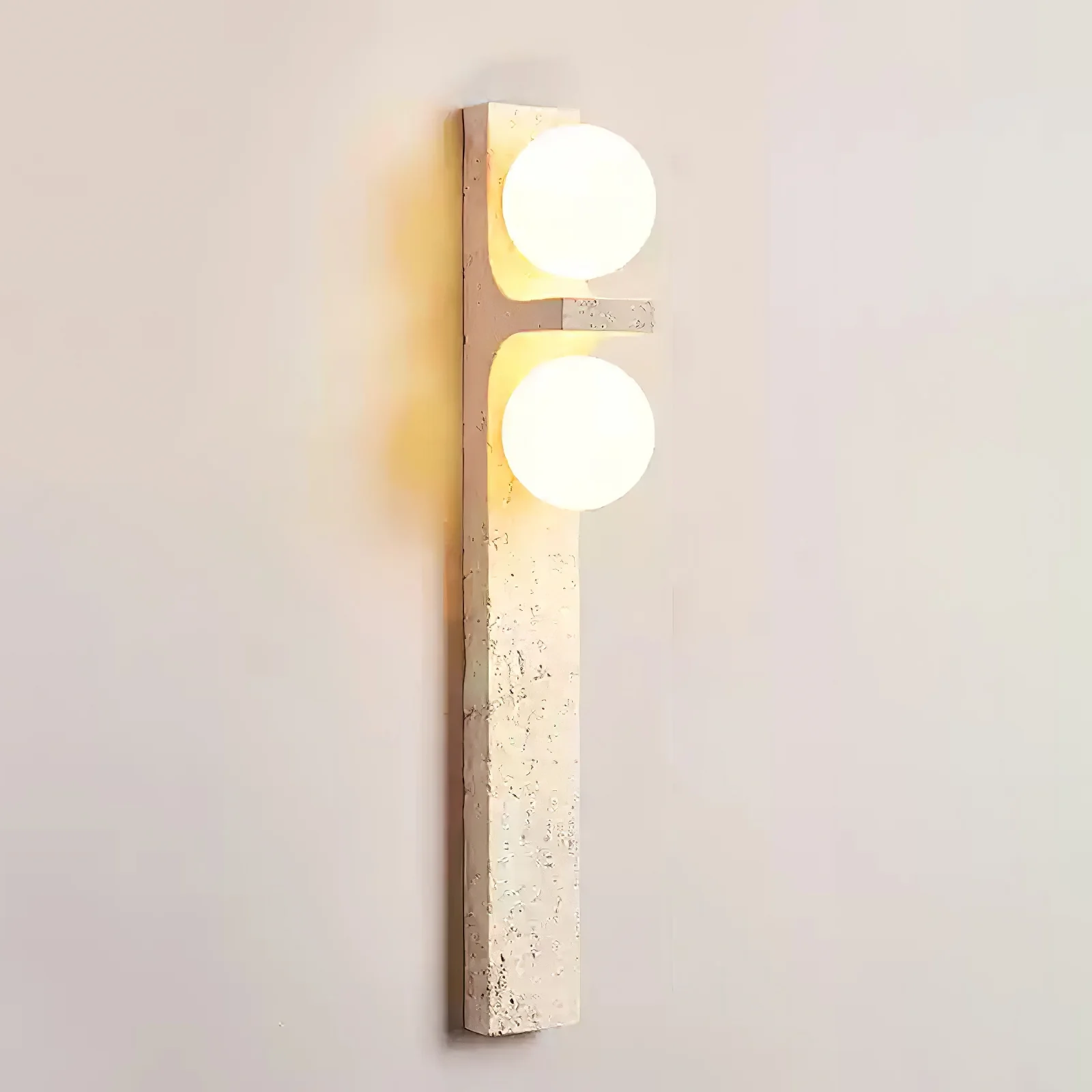 Asymmetrical Travertine Wall Sconce - Image 23