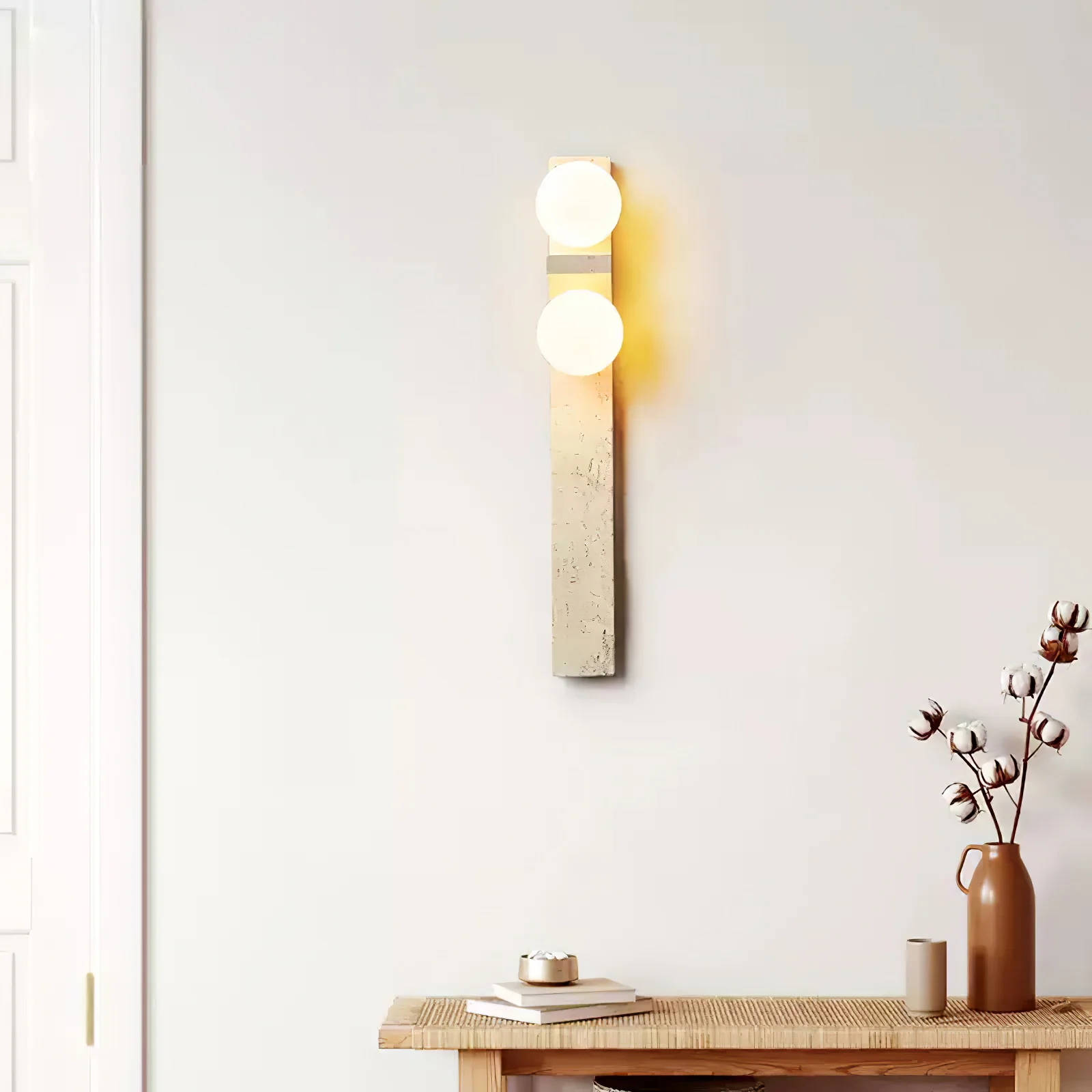 Asymmetrical Travertine Wall Sconce - Image 24