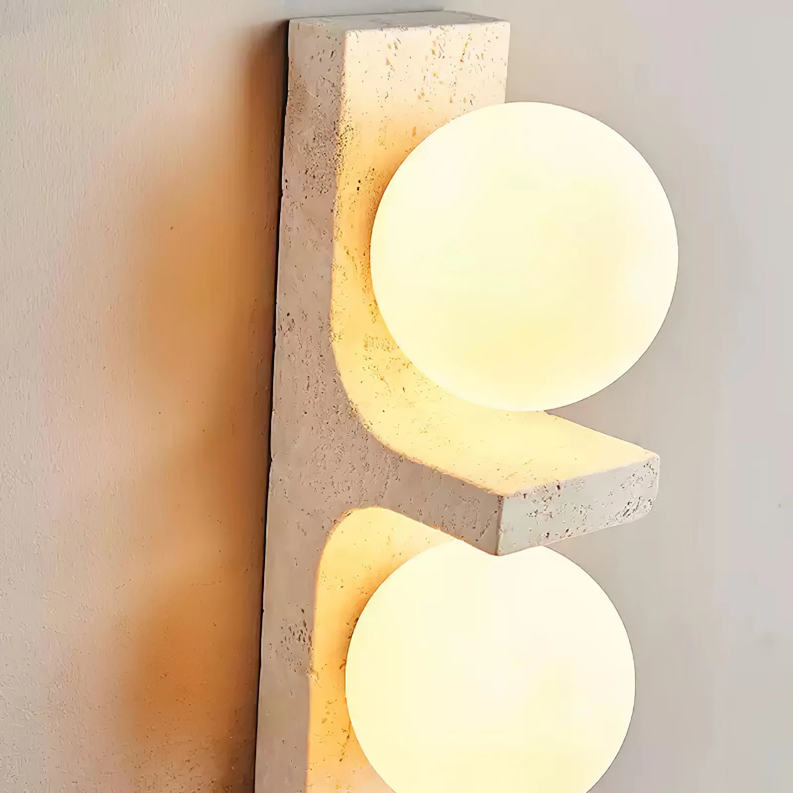 Asymmetrical Travertine Wall Sconce - Image 27