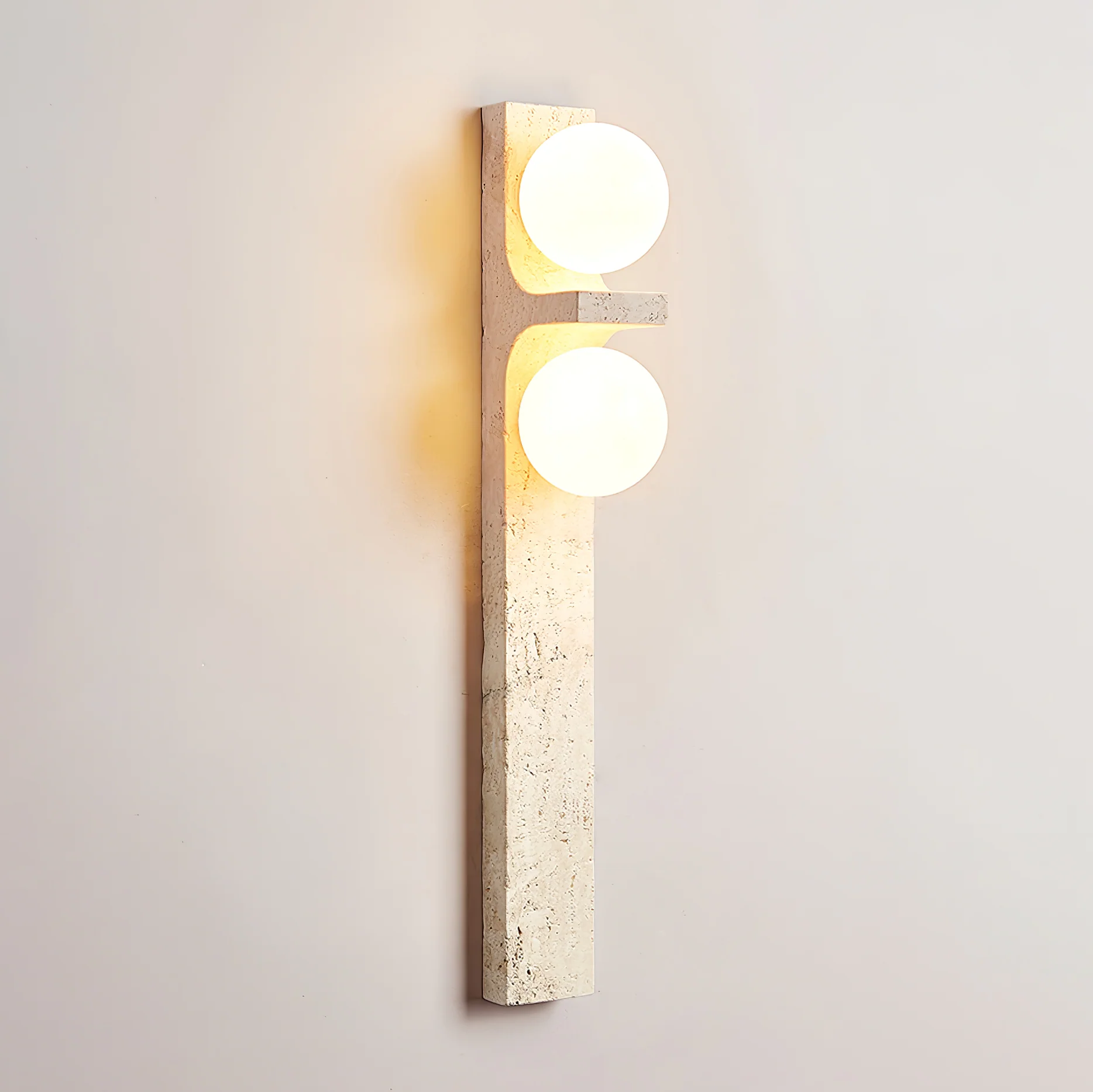 Asymmetrical Travertine Wall Sconce - Image 31