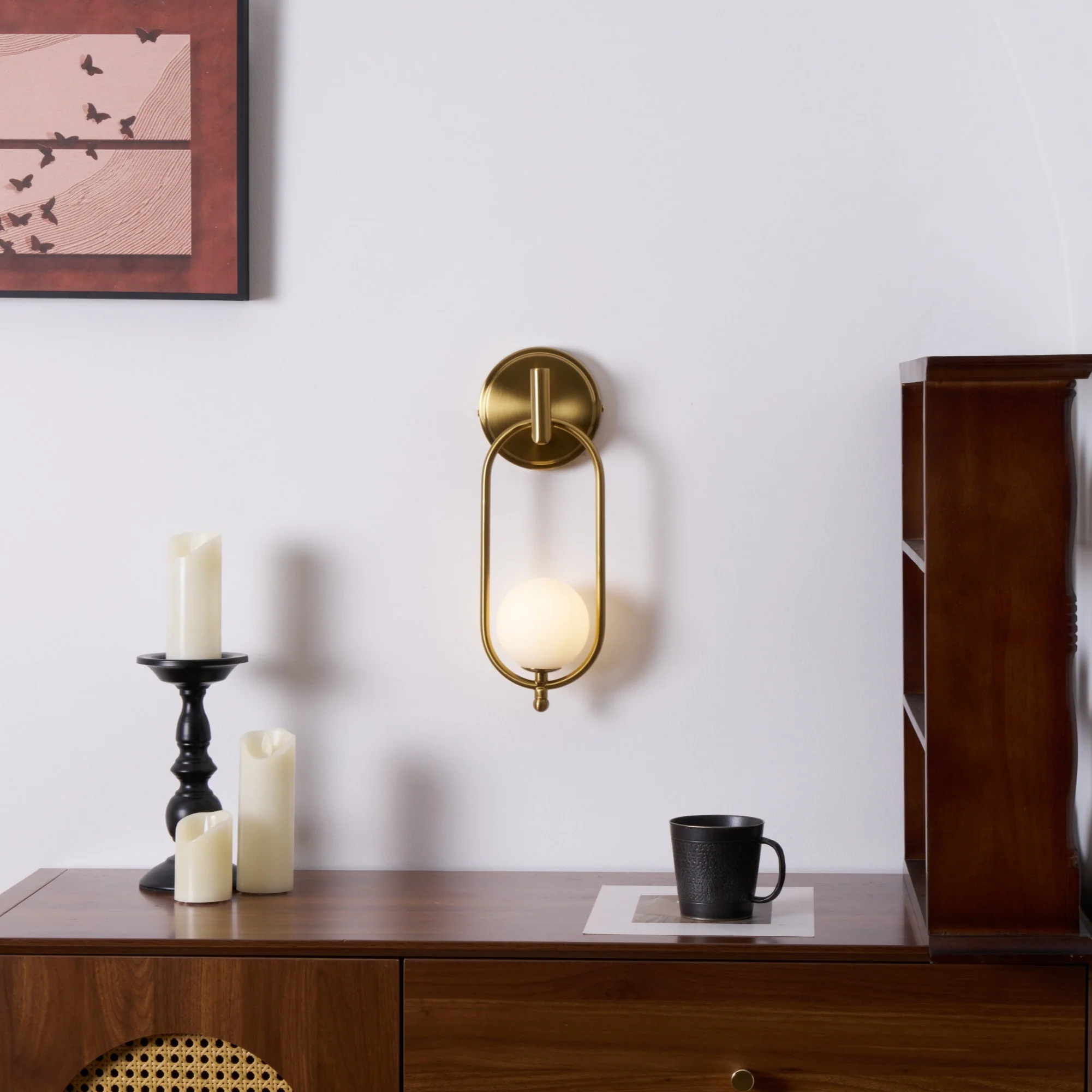 Aurea Brass Wall Light - Image 42