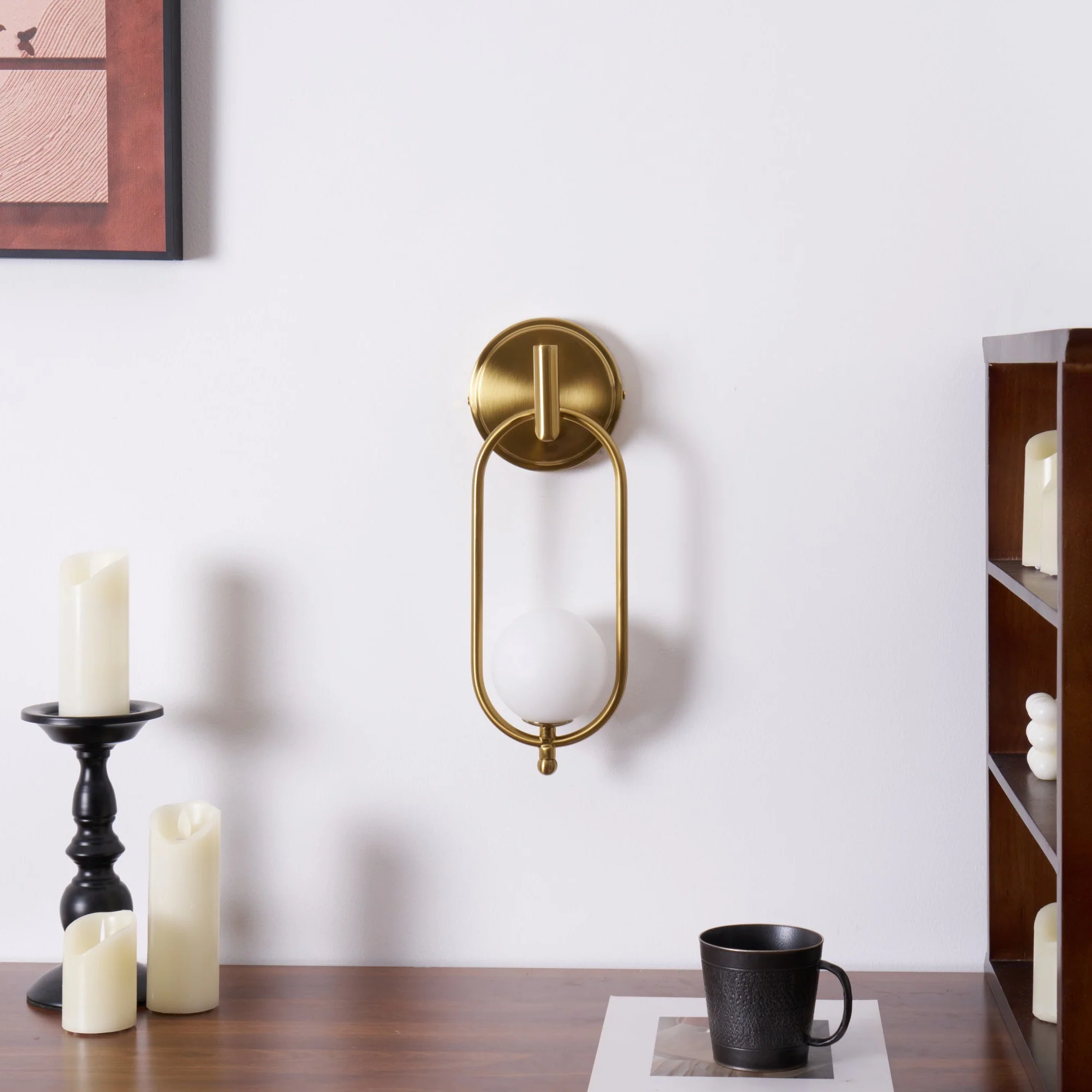 Aurea Brass Wall Light - Image 43