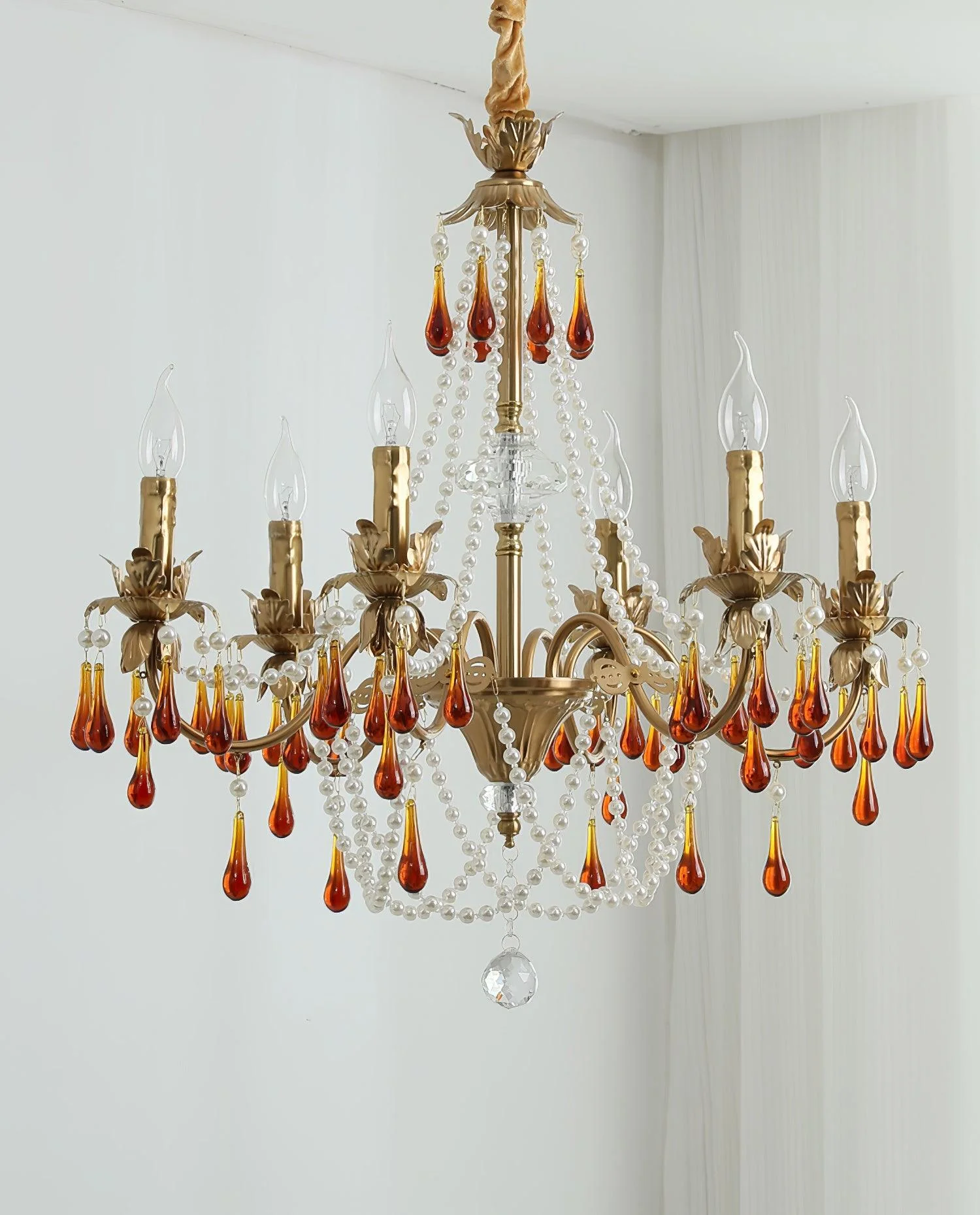 Aureate Amber Crystal Chandelier - Image 32