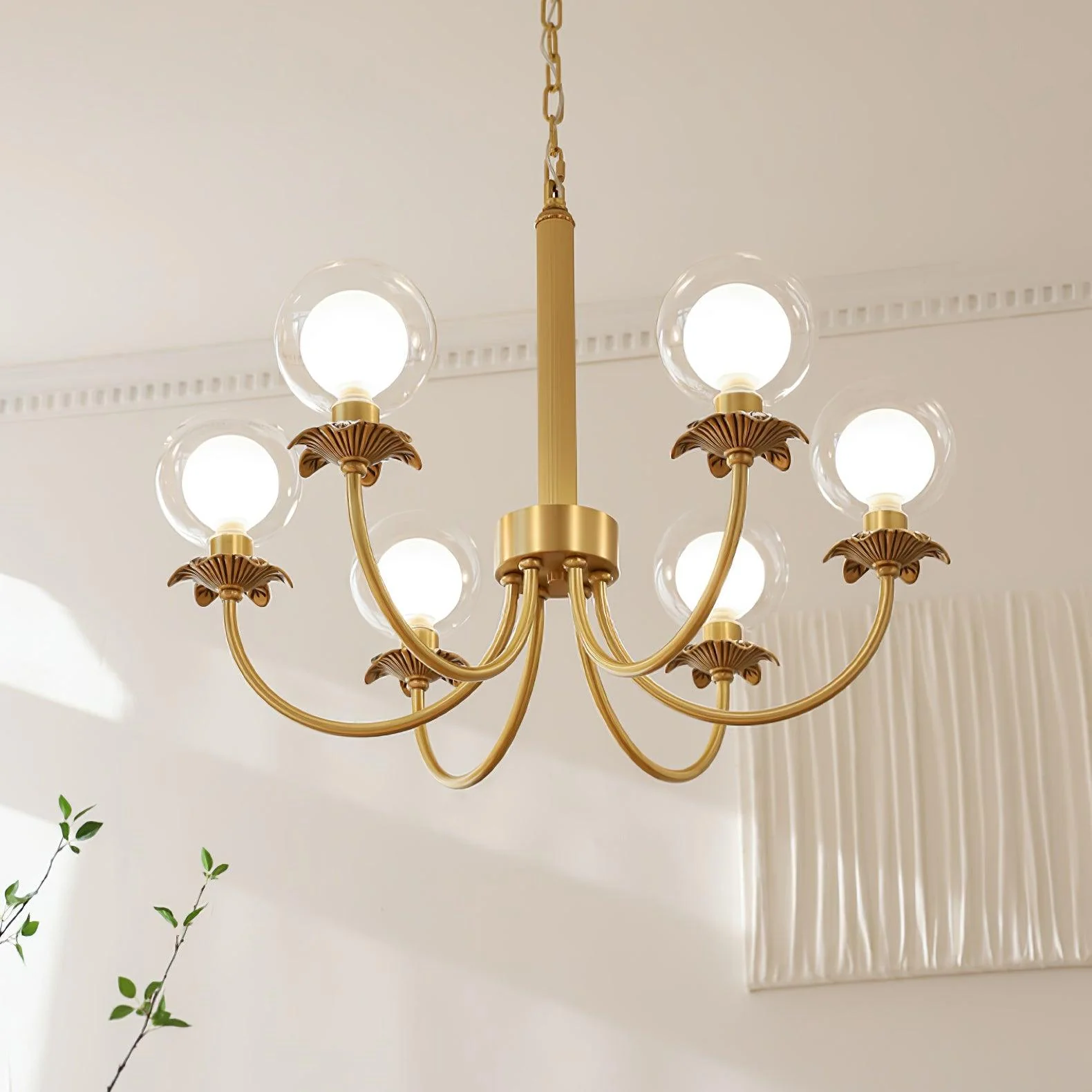 Aureate Radiance Glass Chandelier - Image 21
