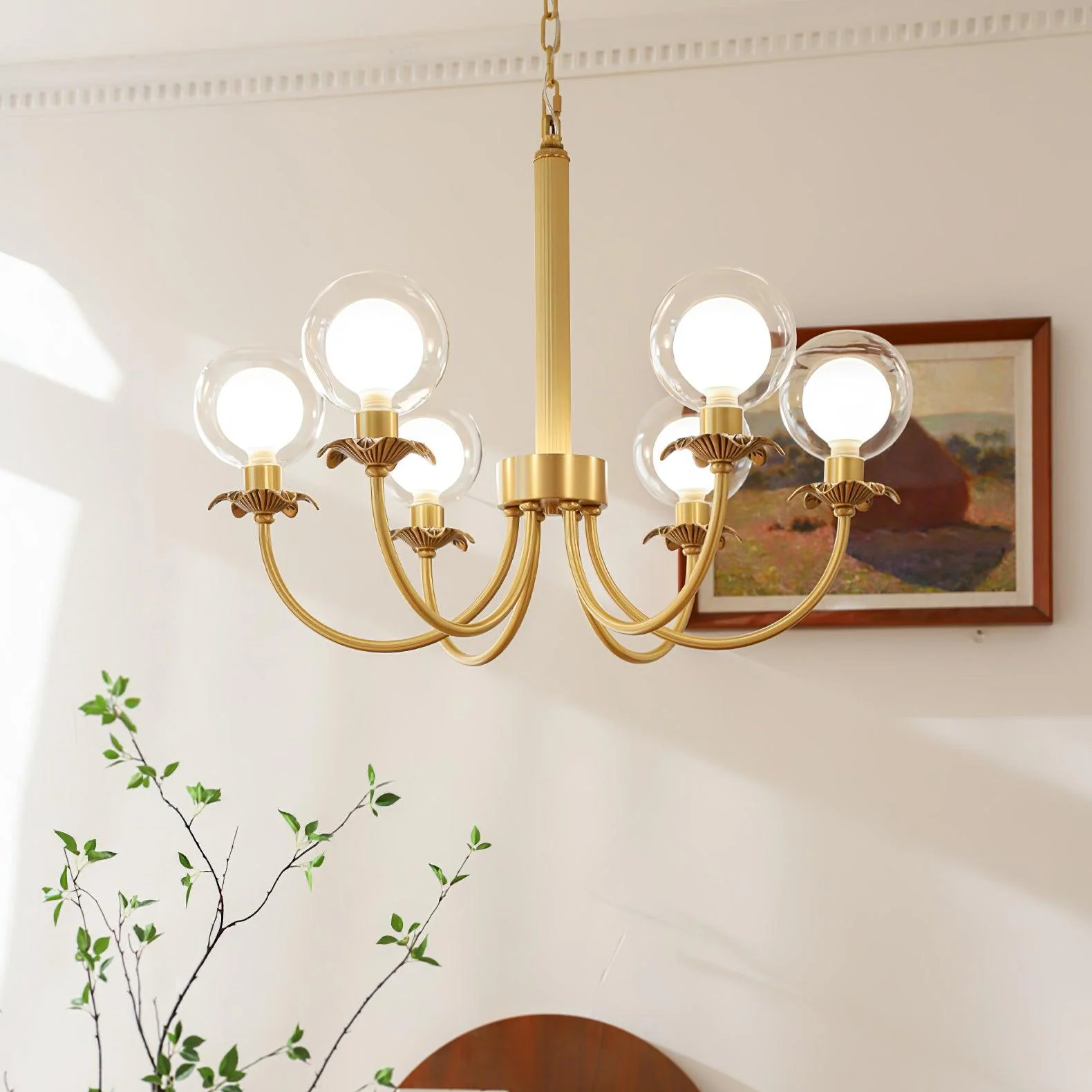 Aureate Radiance Glass Chandelier - Image 24