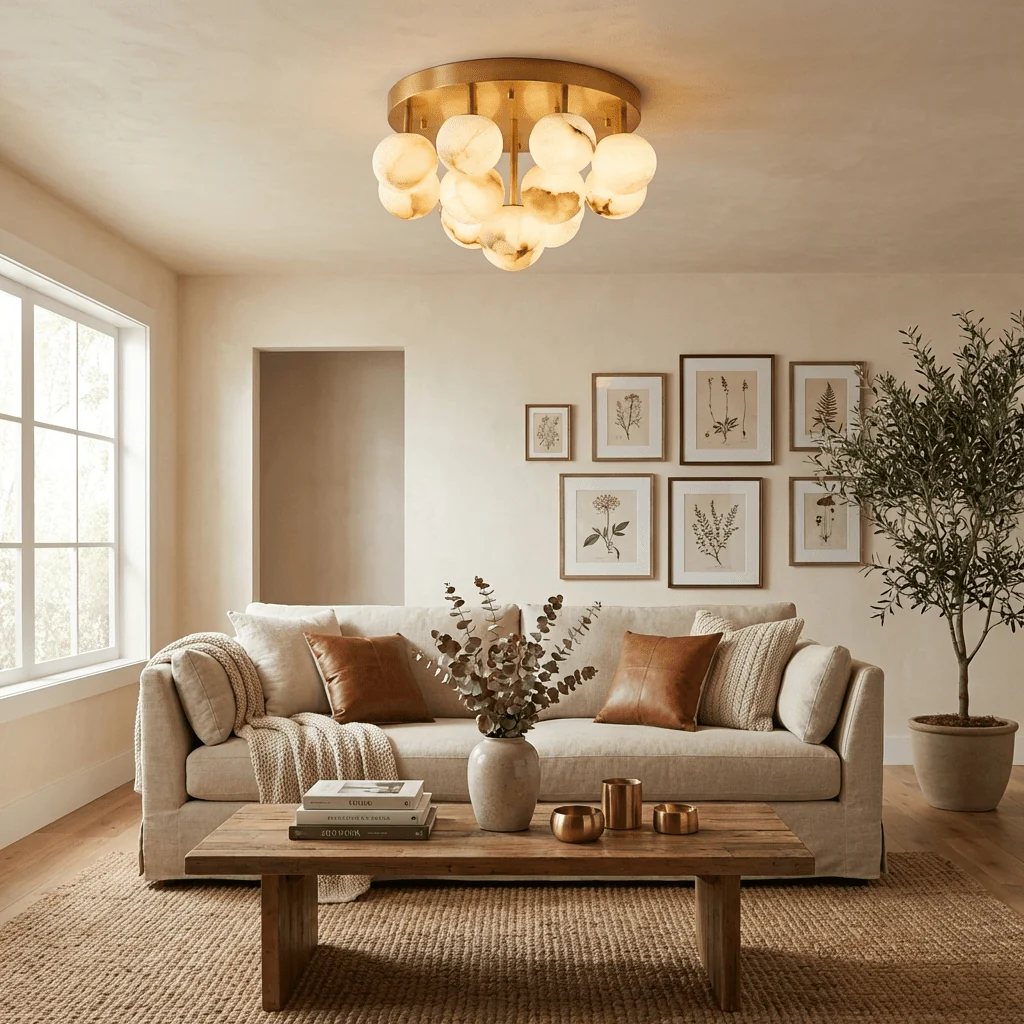 Aurelia Alabaster Globe Ceiling Light - Image 7
