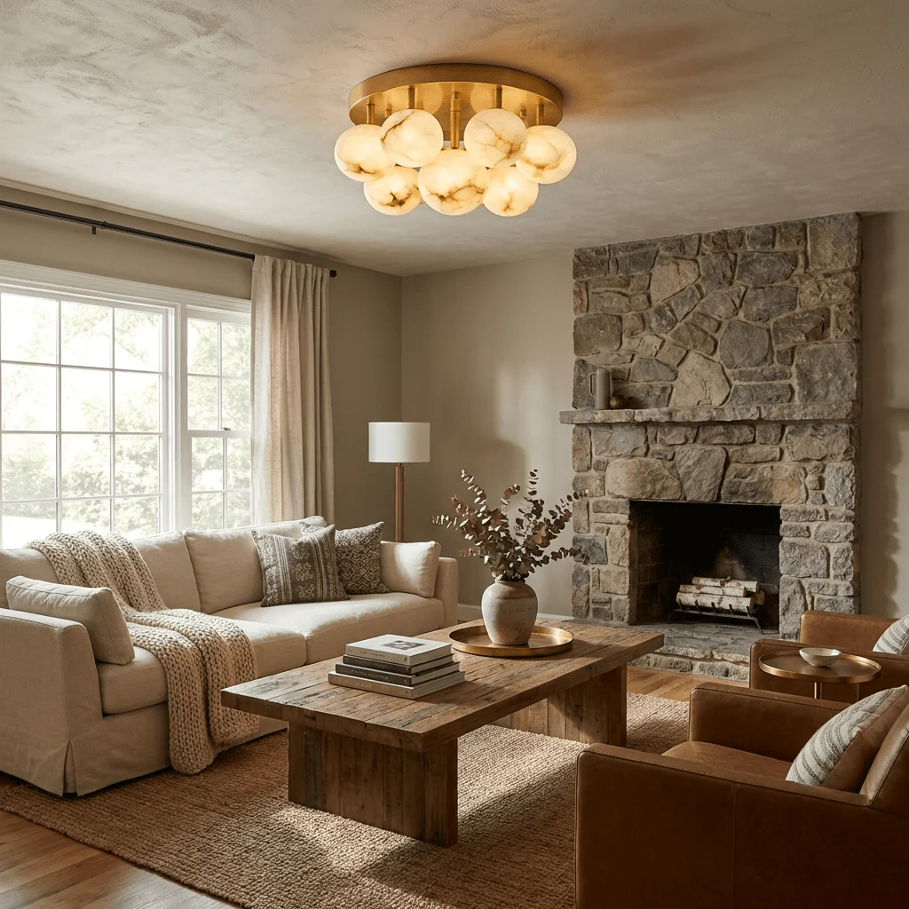 Aurelia Alabaster Globe Ceiling Light - Image 8