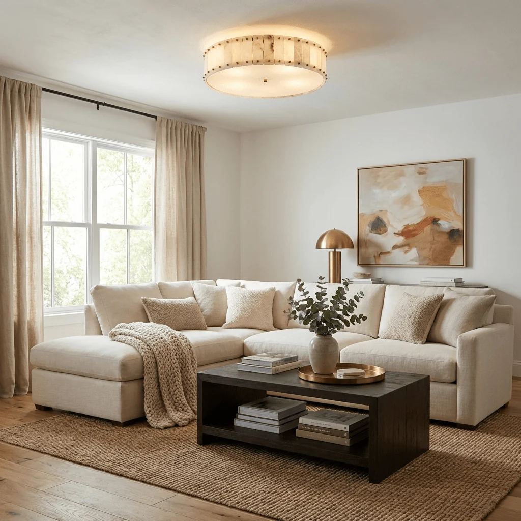 Aurelia Alabaster Ring Ceiling Lamp - Image 6
