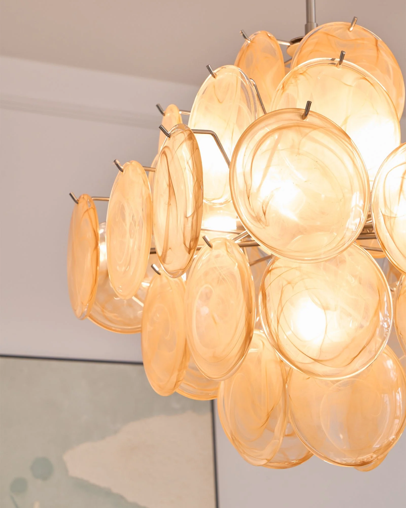 Aurelia Apricot Murano Glass Chandelier - Image 24