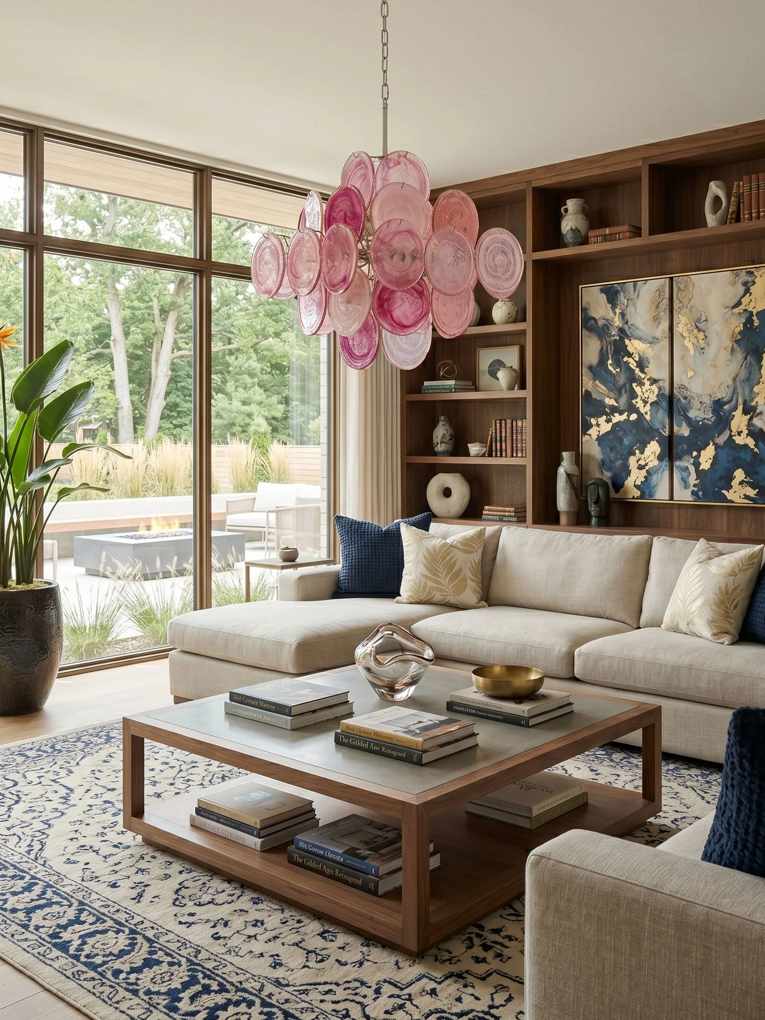 Aurelia Pink Murano Glass Chandelier - Image 4