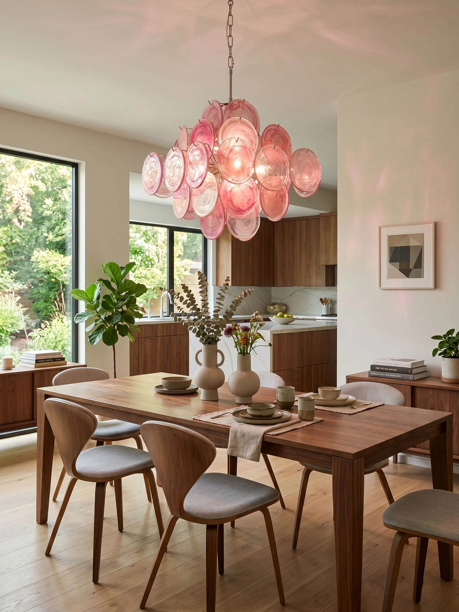Aurelia Pink Murano Glass Chandelier - Image 5