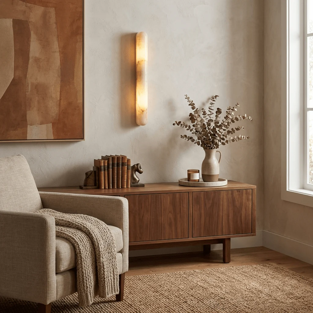 Aurelia Slim Alabaster Linear Wall Light - Image 5