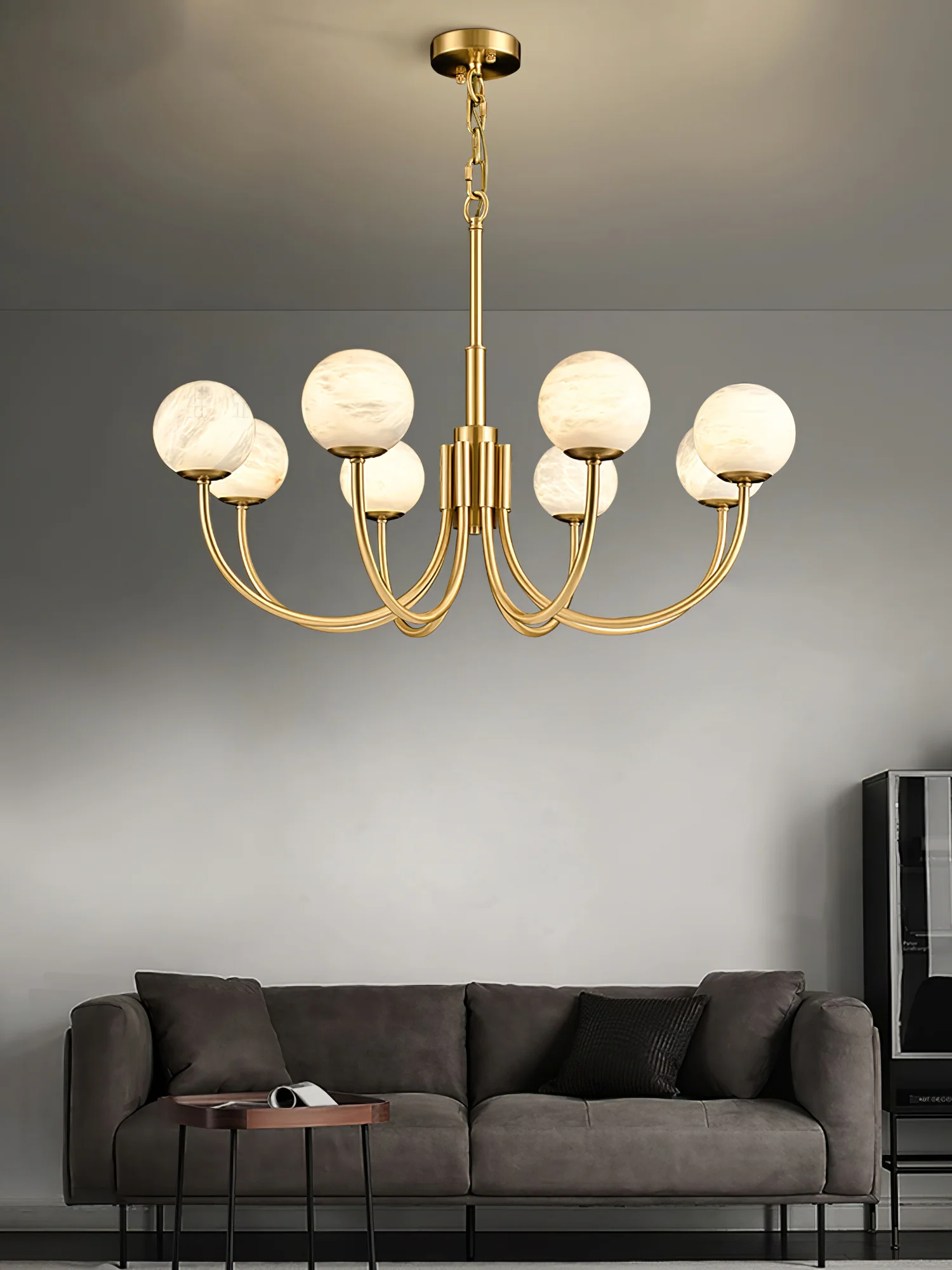 Aurelian Alabaster Globe Chandelier - Image 14