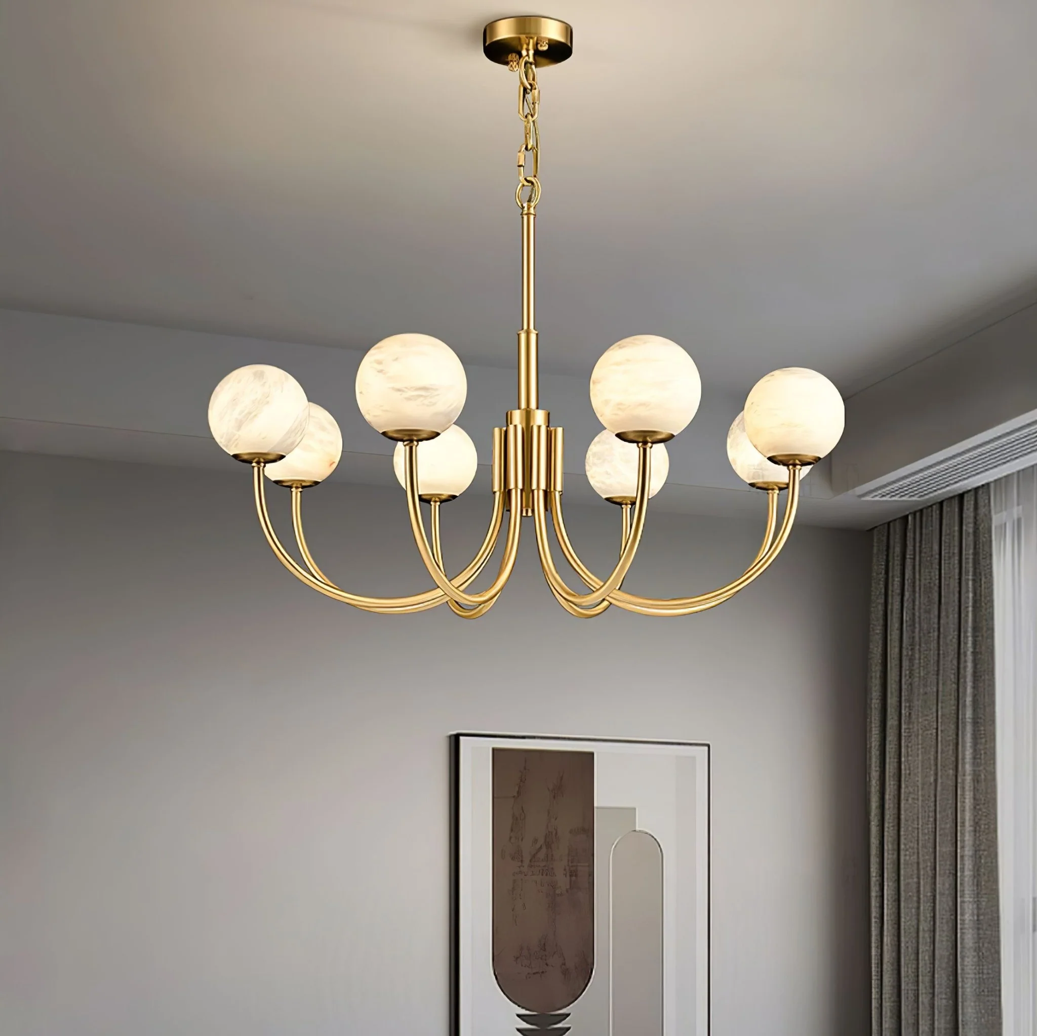 Aurelian Alabaster Globe Chandelier - Image 20