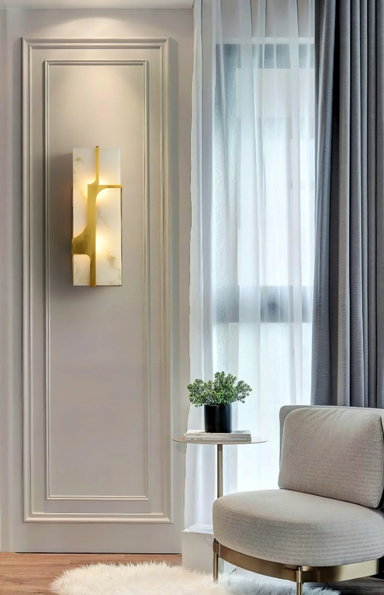 Aurevon Alabaster Wall Sconce - Image 7