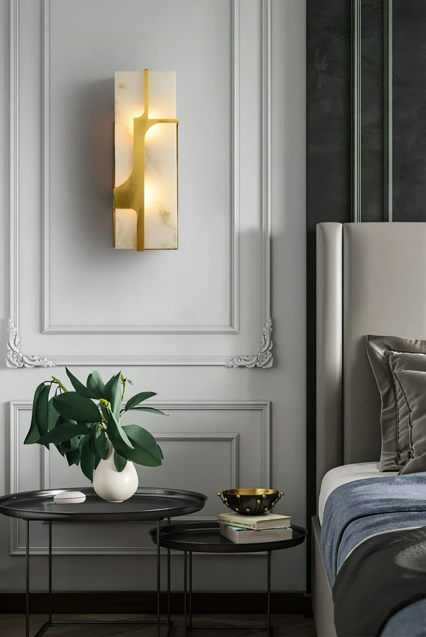 Aurevon Alabaster Wall Sconce - Image 8