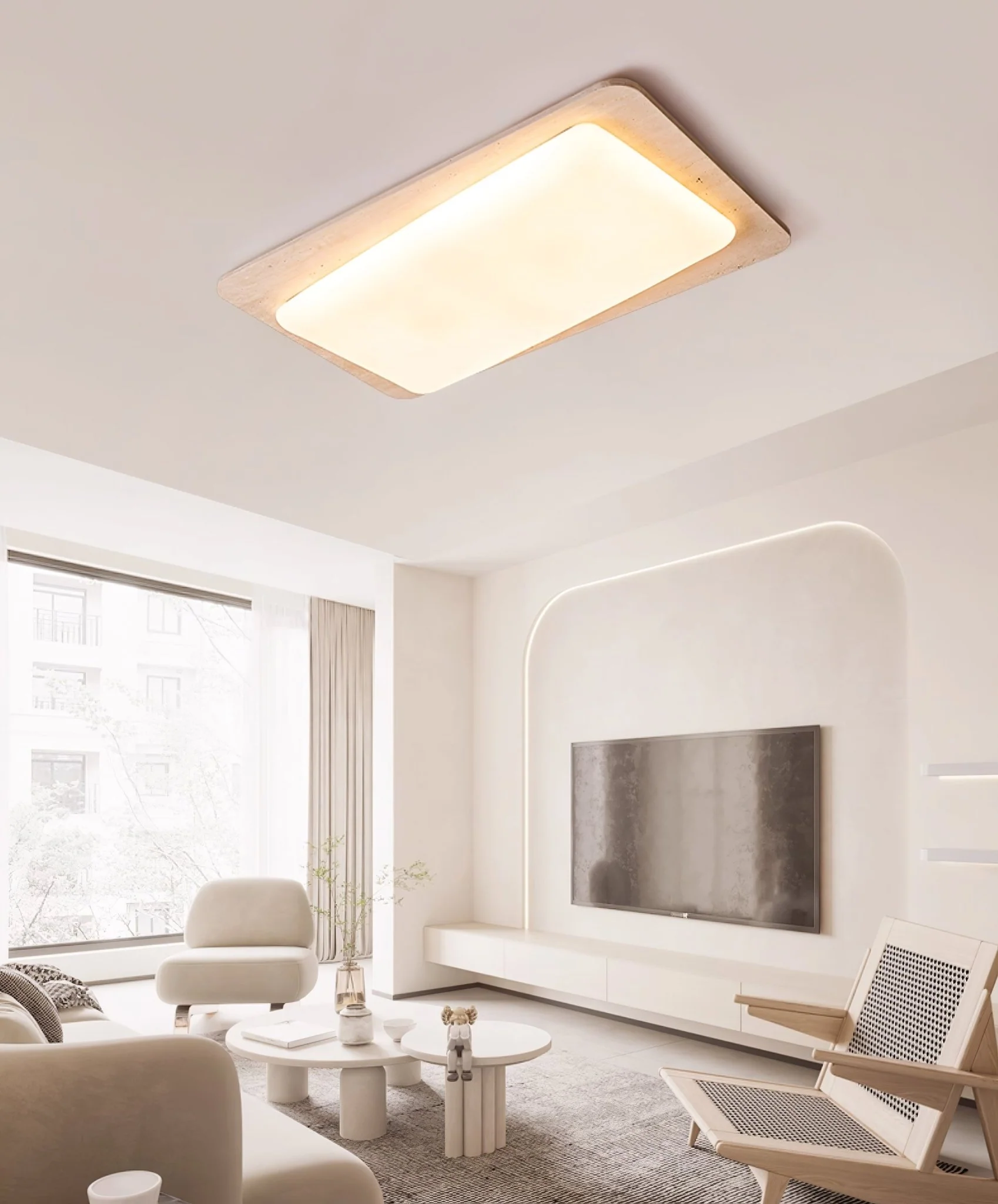 Aurilith Travertine Ceiling Light - Image 9