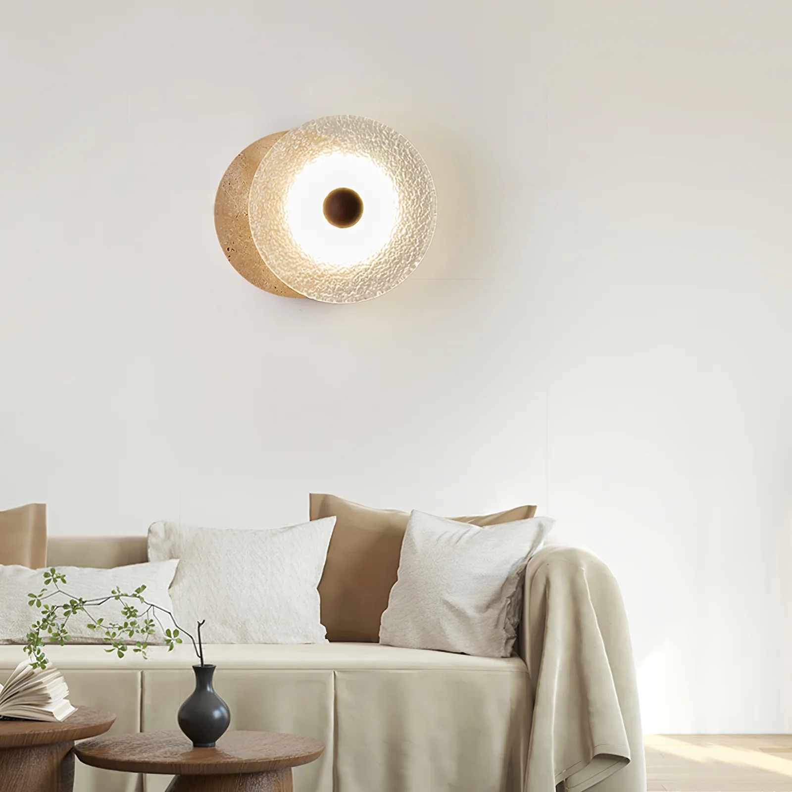 Aurora Travertine Wall Lamp - Image 2