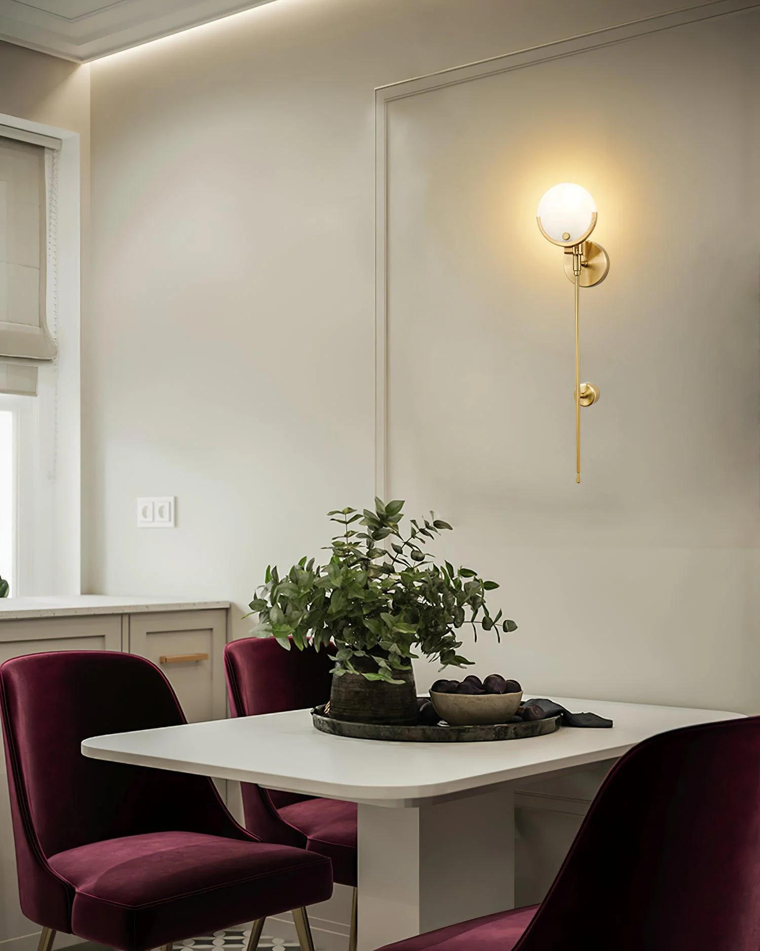 Ava Brass Alabaster Wall Lamp - Image 15