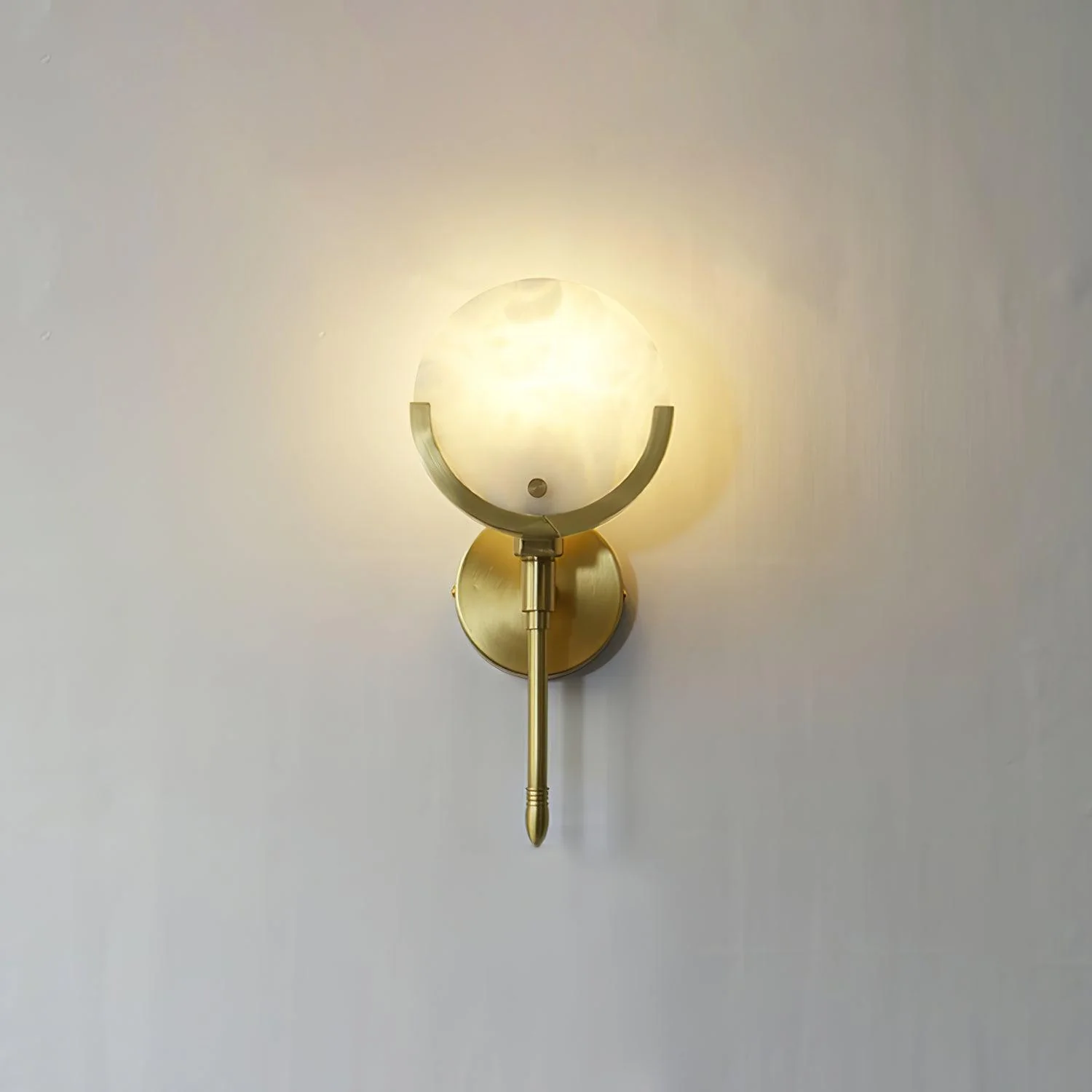Ava Brass Alabaster Wall Lamp - Image 24