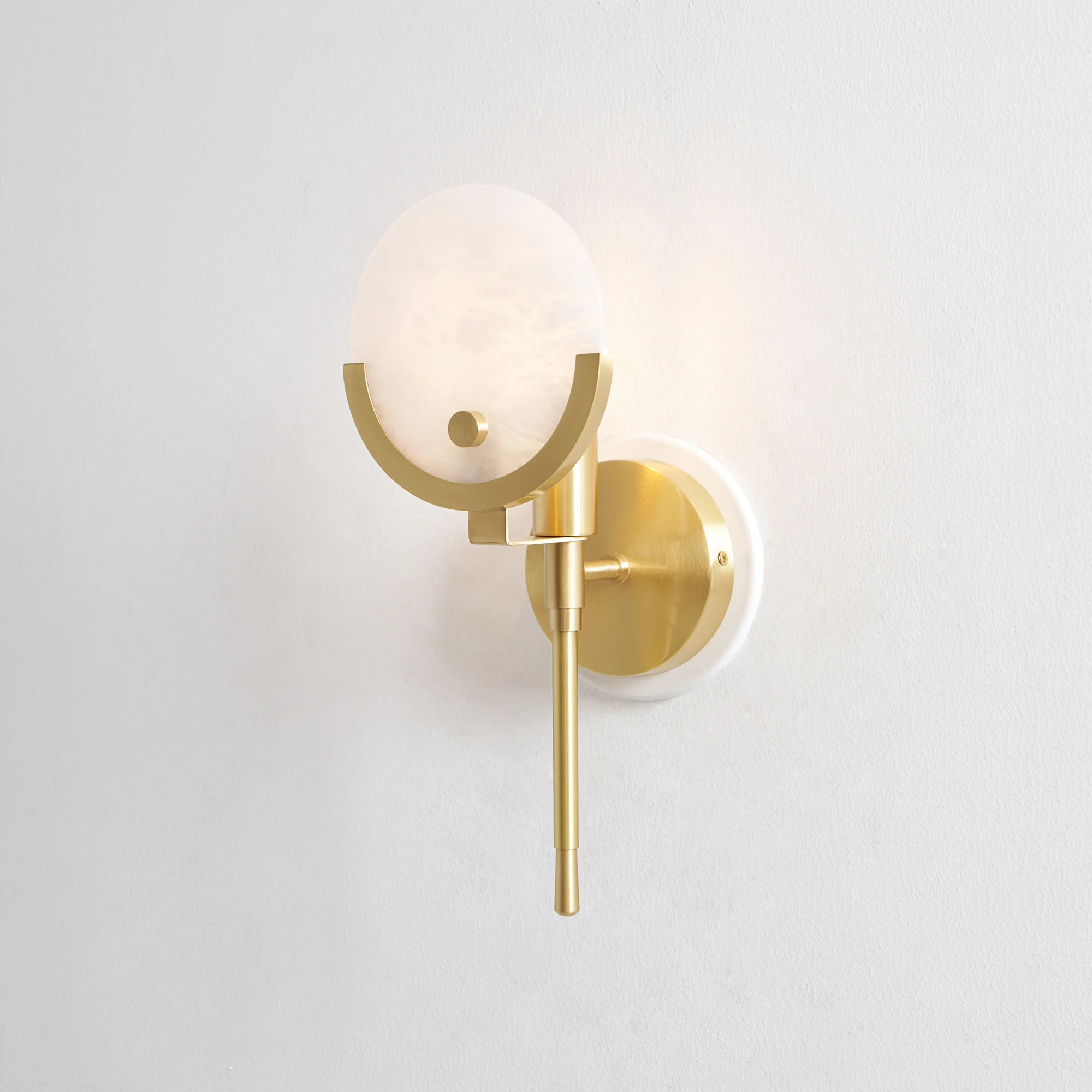 Ava Brass Alabaster Wall Lamp - Image 25