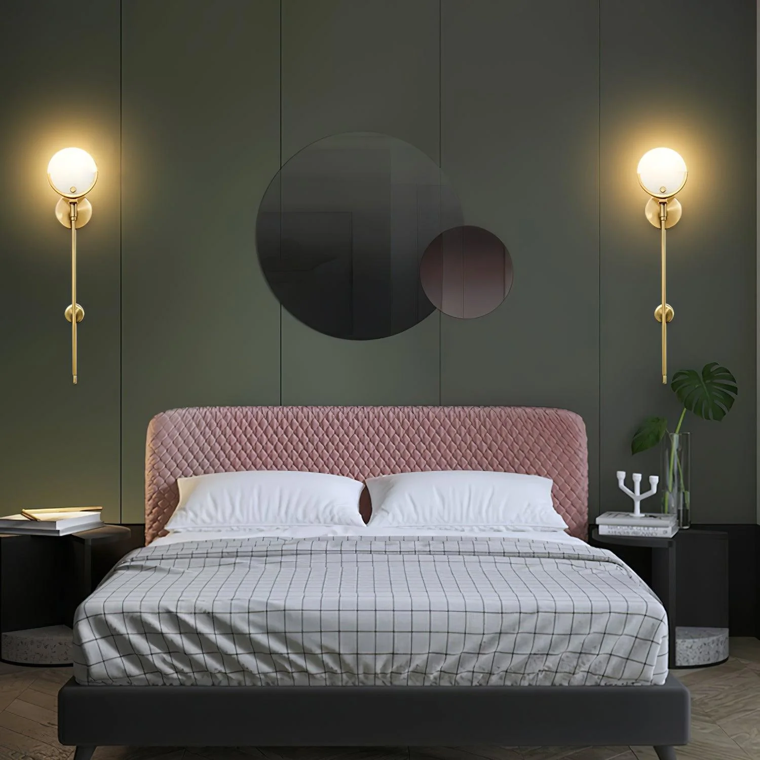Ava Brass Alabaster Wall Lamp - Image 42