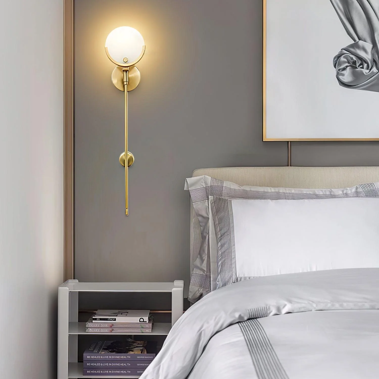 Ava Brass Alabaster Wall Lamp - Image 44