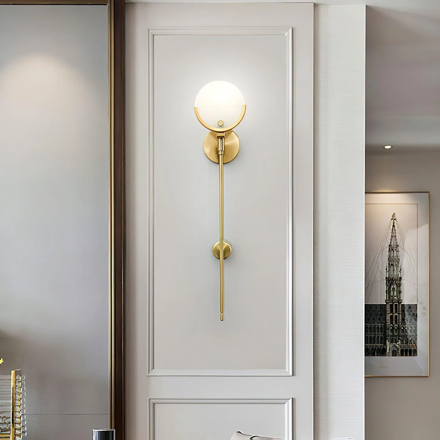 Ava Brass Alabaster Wall Lamp - Image 50