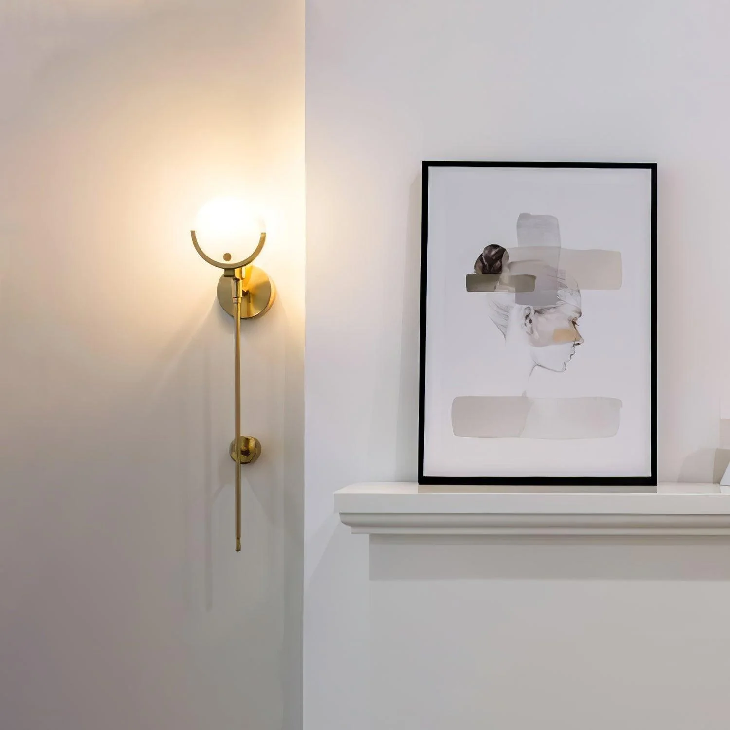 Ava Brass Alabaster Wall Lamp - Image 51
