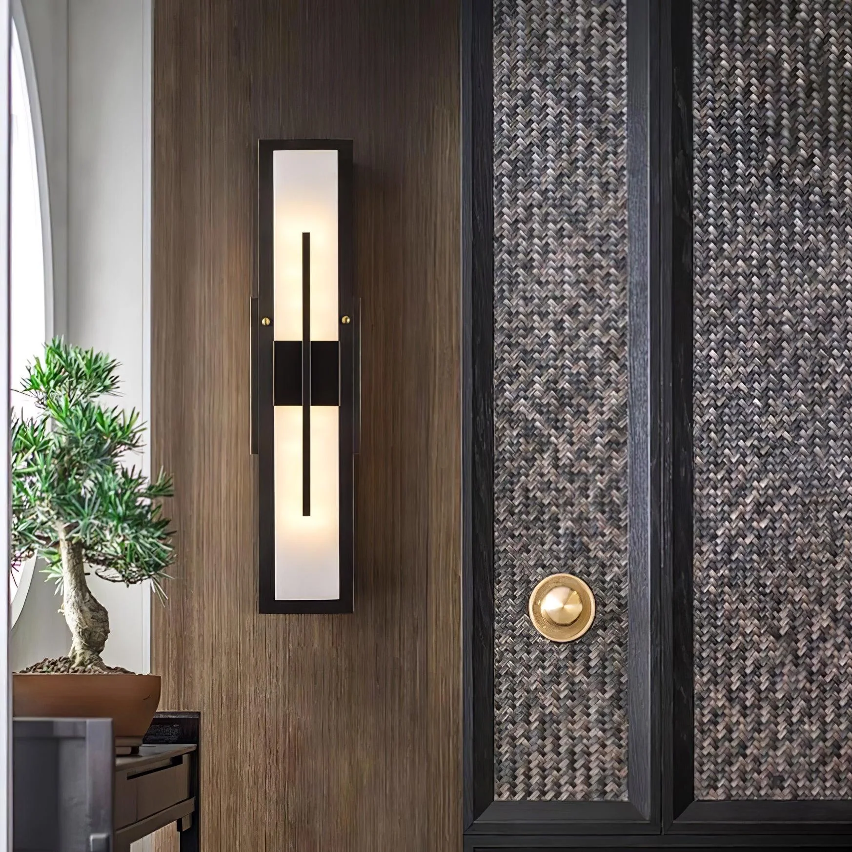 Possini Outdoor Alabaster Wall Light - Image 3