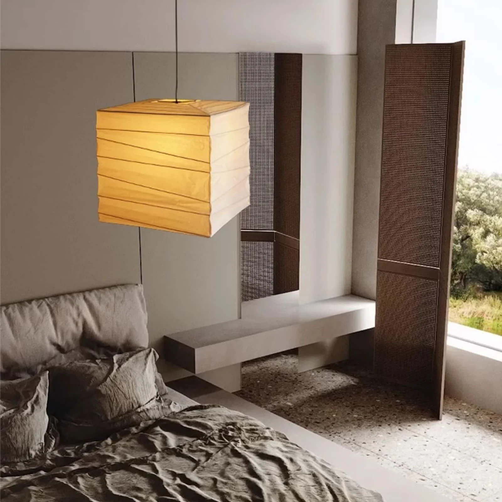 Ayla Paper Cube Pendant Lamp - Image 2