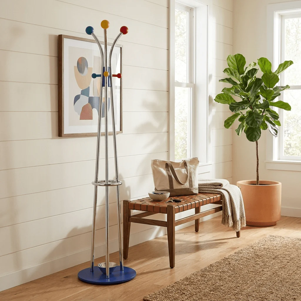 Ball Top Standing Coat Rack - Image 10