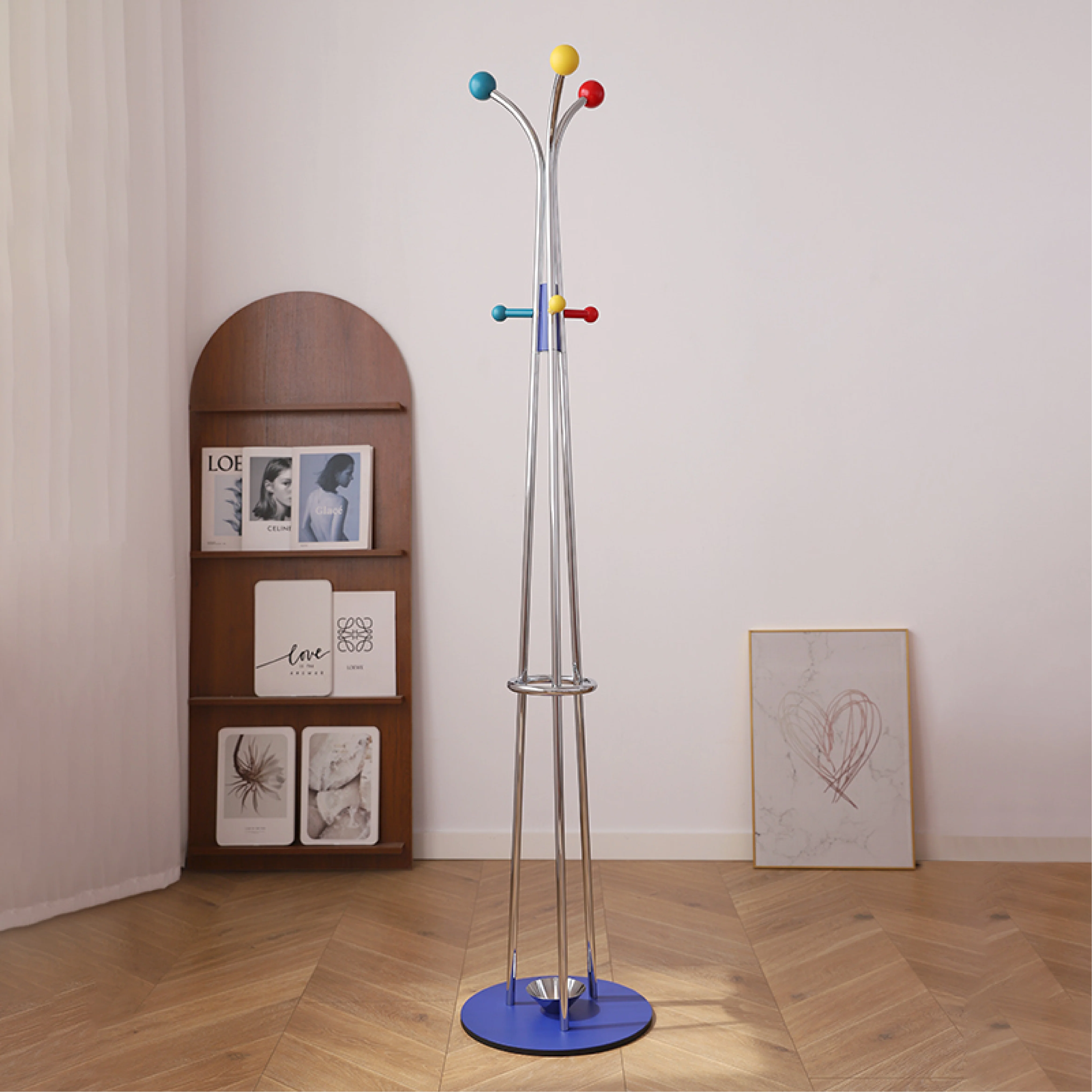 Ball Top Standing Coat Rack - Image 11