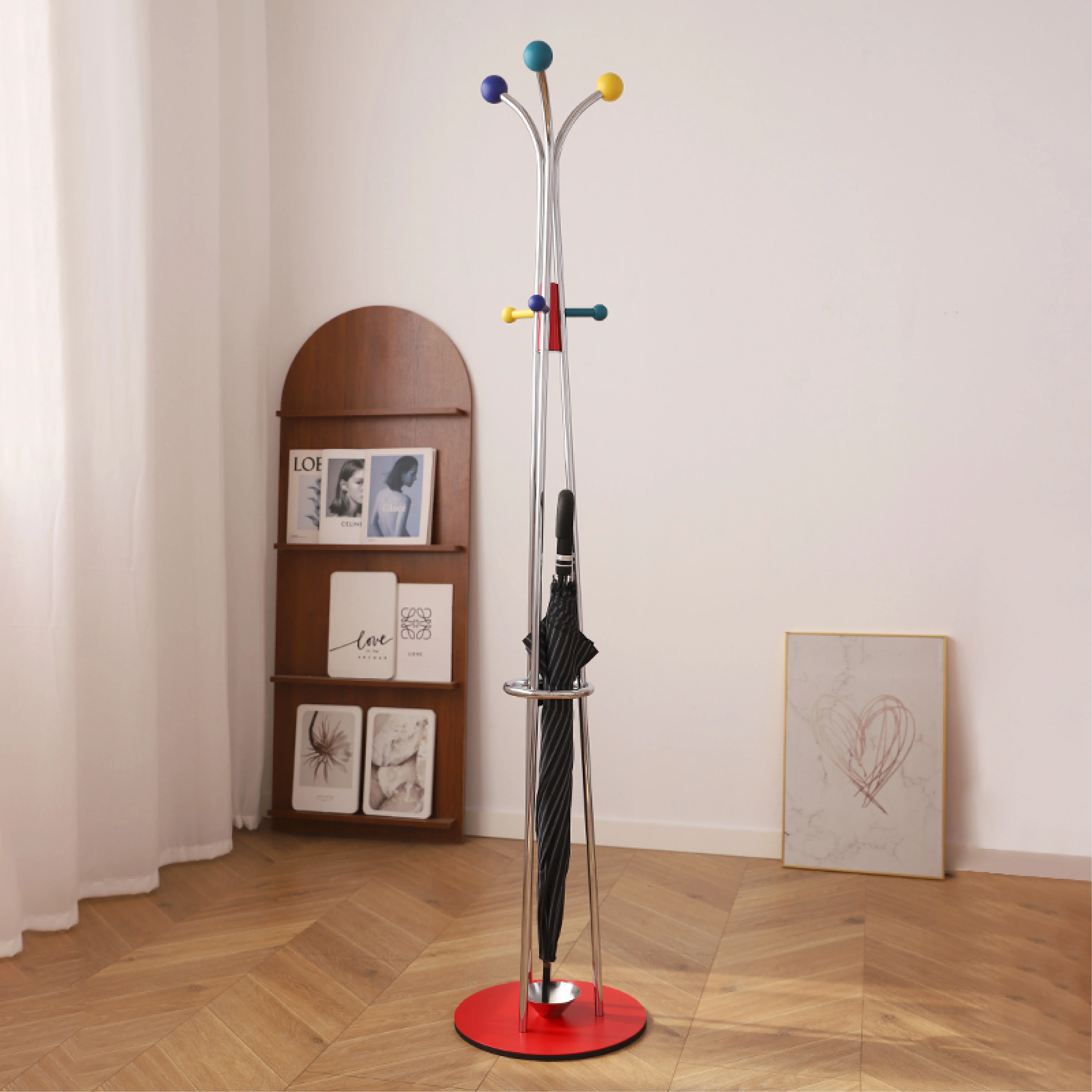 Ball Top Standing Coat Rack - Image 12