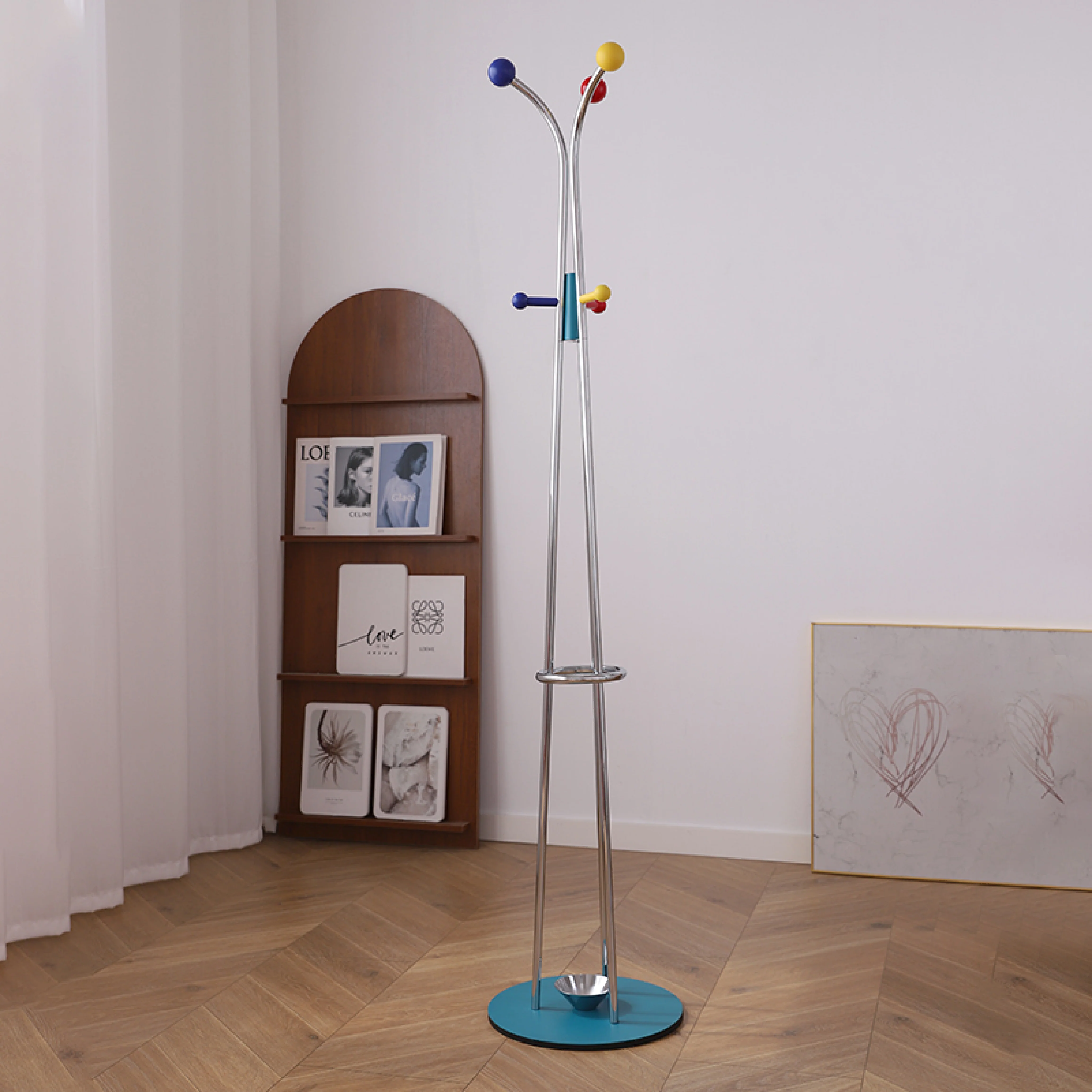 Ball Top Standing Coat Rack - Image 13