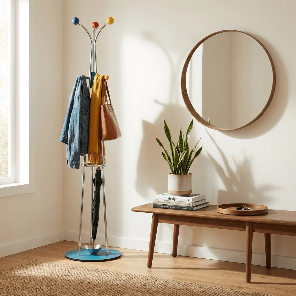 Ball Top Standing Coat Rack - Image 4