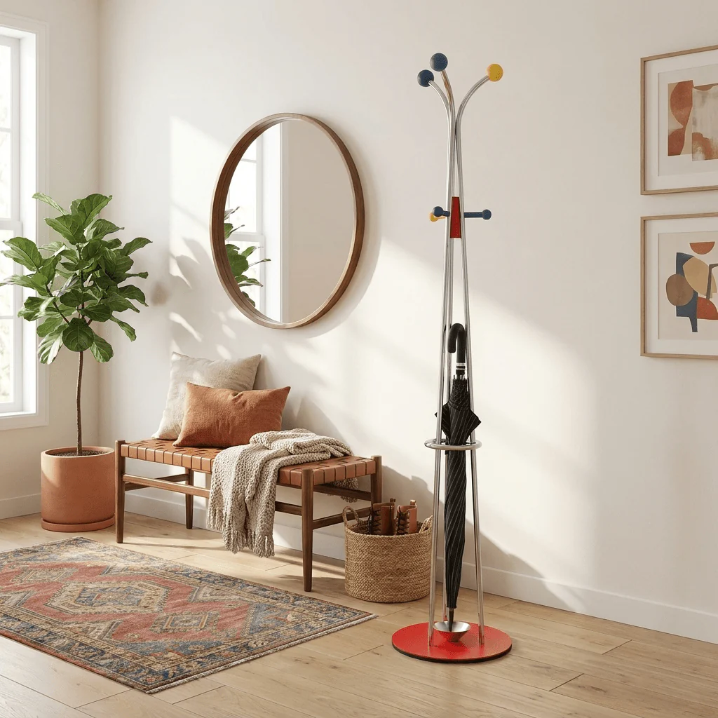 Ball Top Standing Coat Rack - Image 5