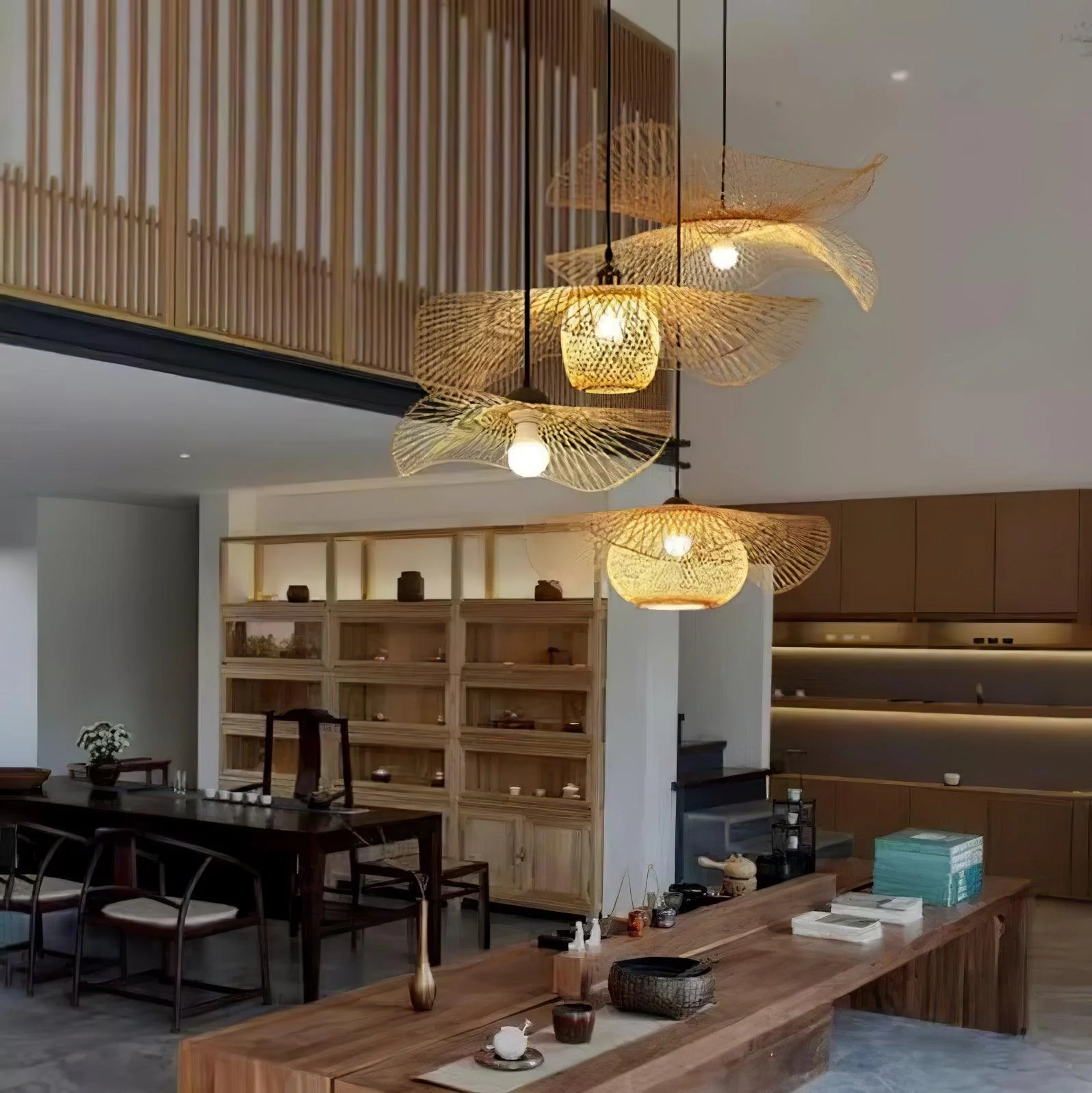 Bamboo Frame Pendant Lamp - Image 28