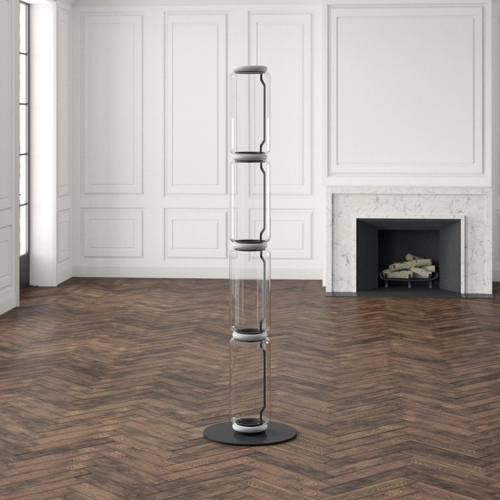 Bamboo Glass Floor Lamp - Image 29