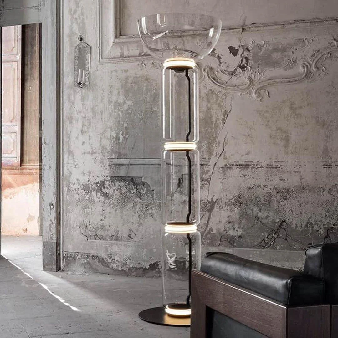 Bamboo Glass Floor Lamp - Image 41
