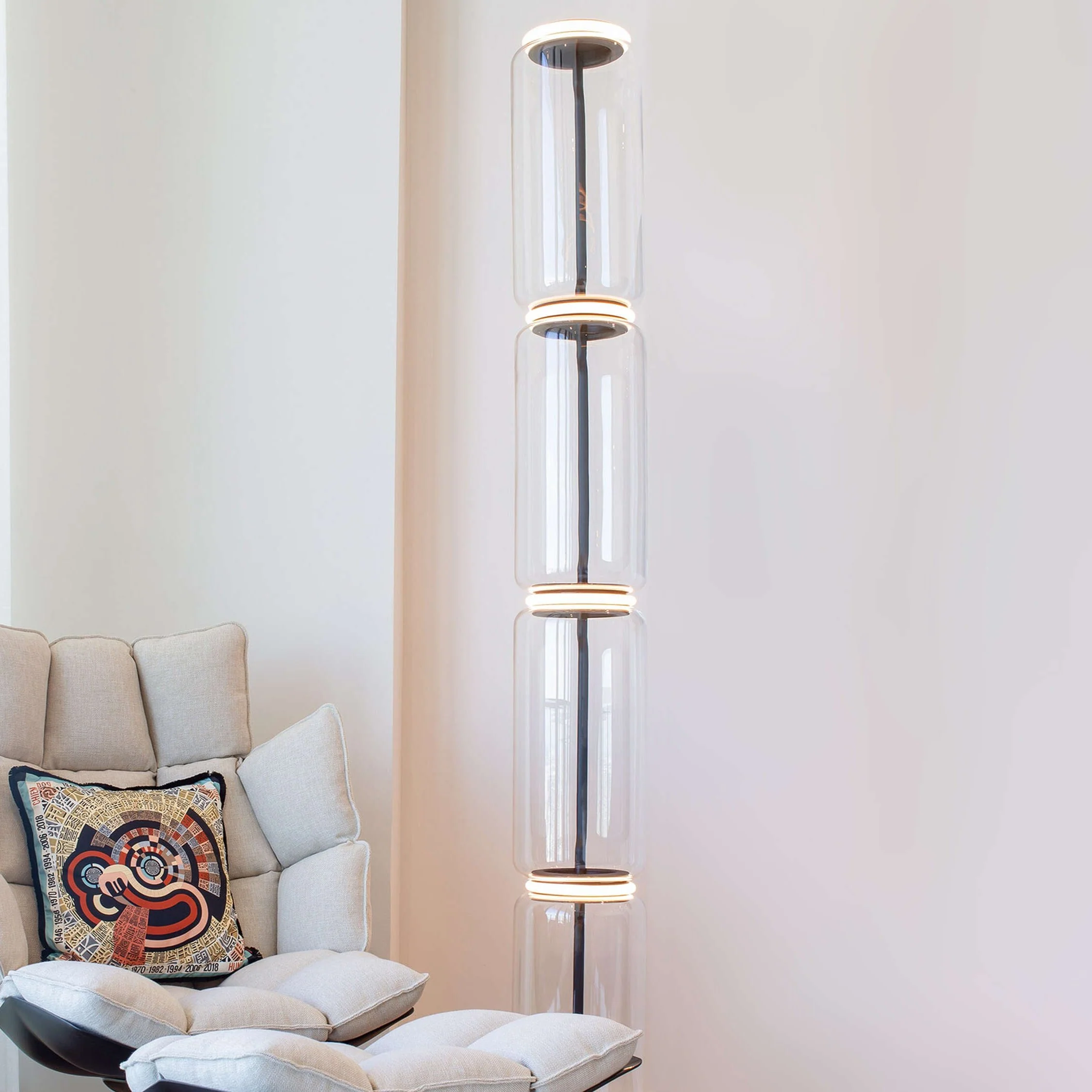 Bamboo Glass Floor Lamp - Image 64