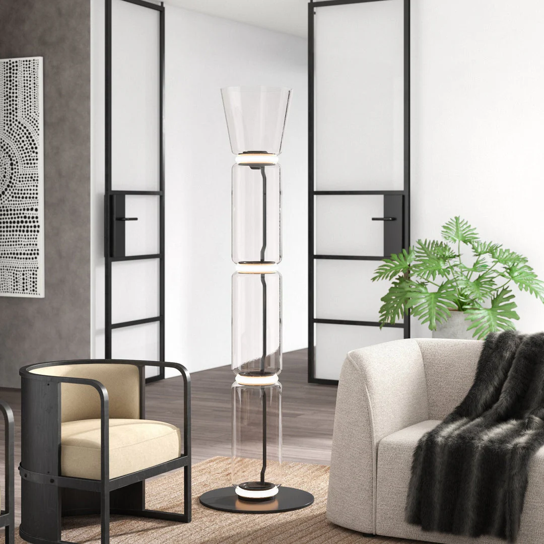 Bamboo Glass Floor Lamp - Image 67