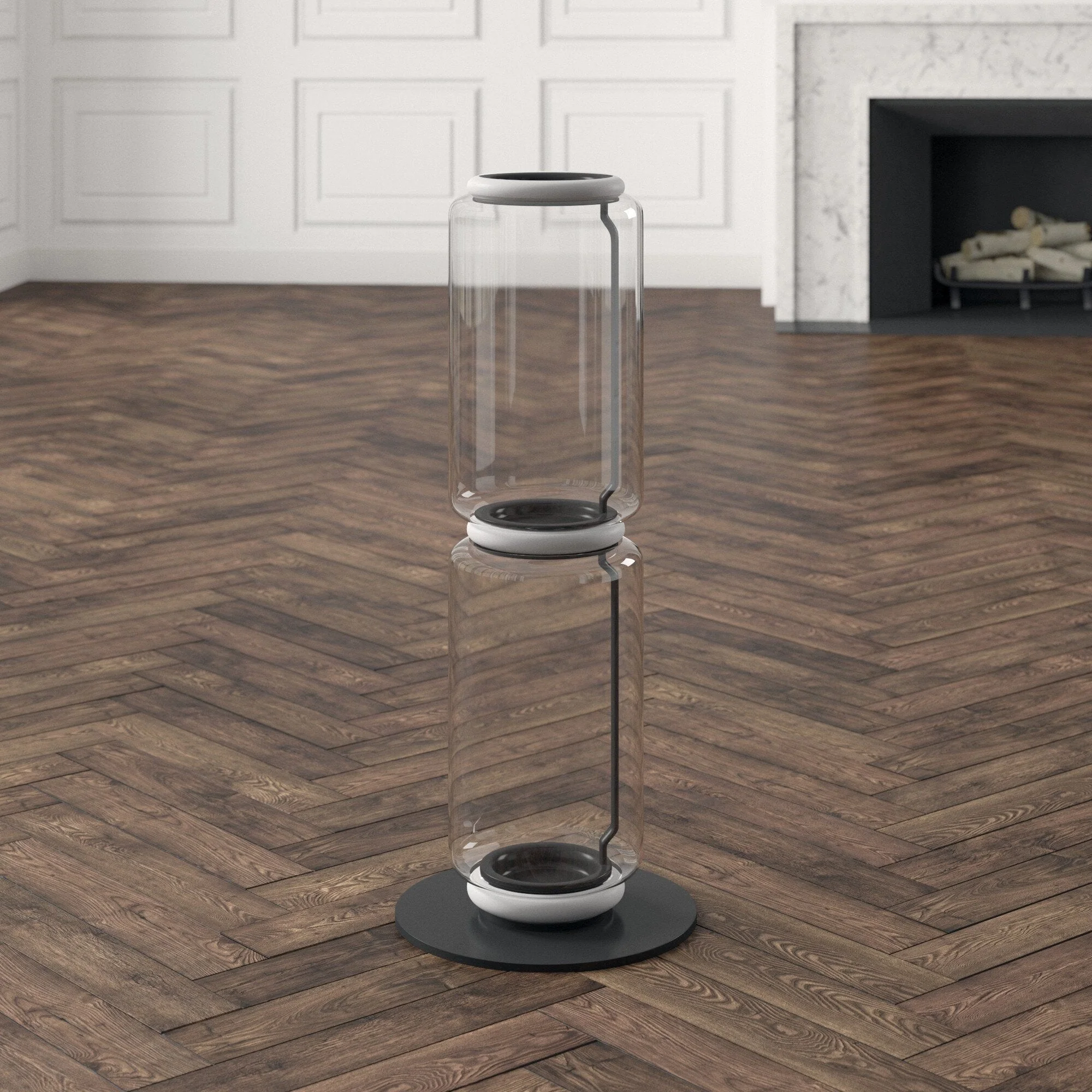 Bamboo Glass Floor Lamp - Image 75