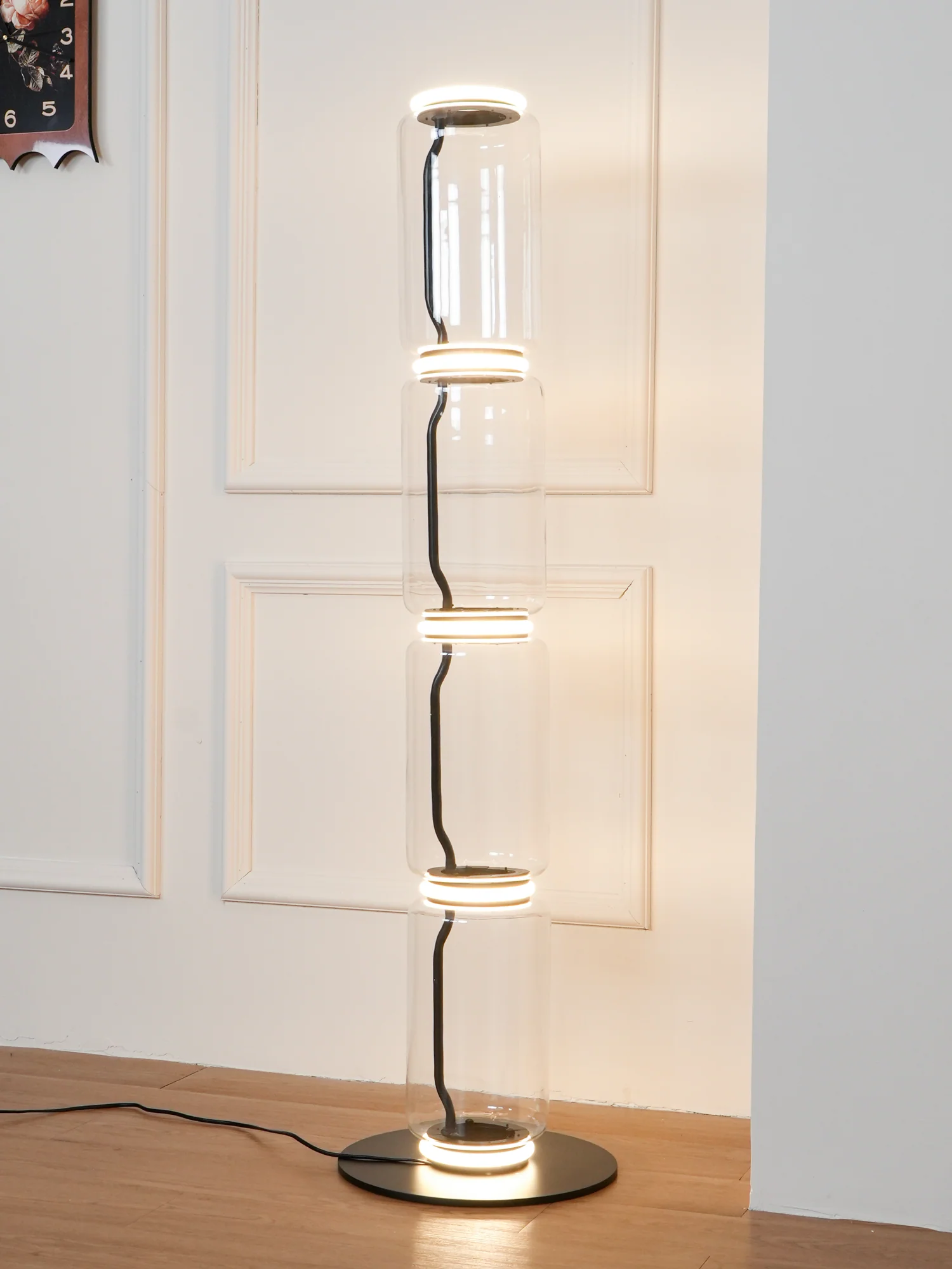Bamboo Glass Floor Lamp - Image 8
