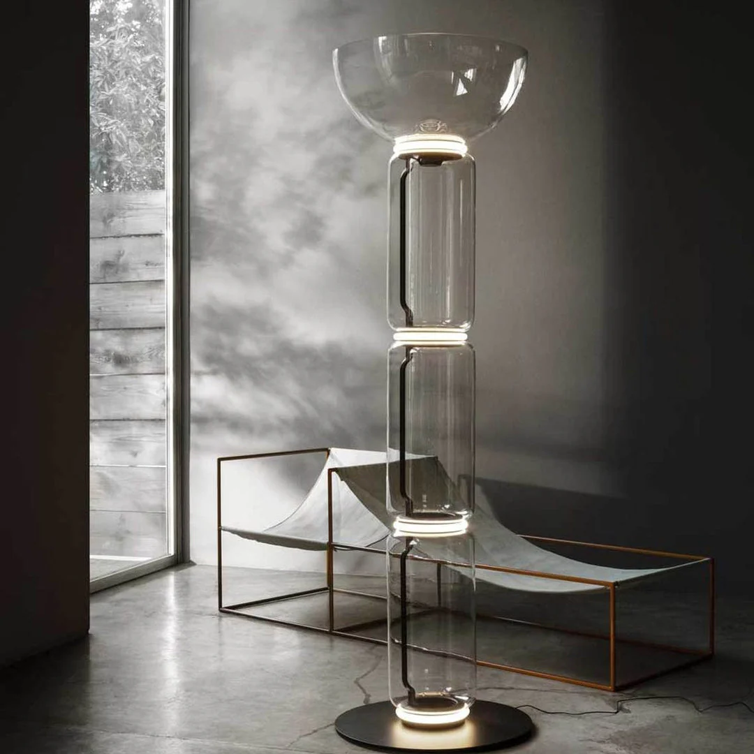 Bamboo Glass Floor Lamp - Image 80