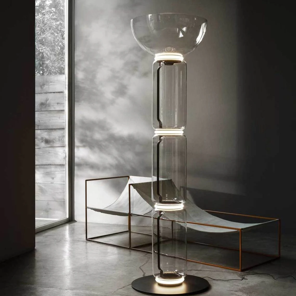 Bamboo Glass Floor Lamp - Image 82