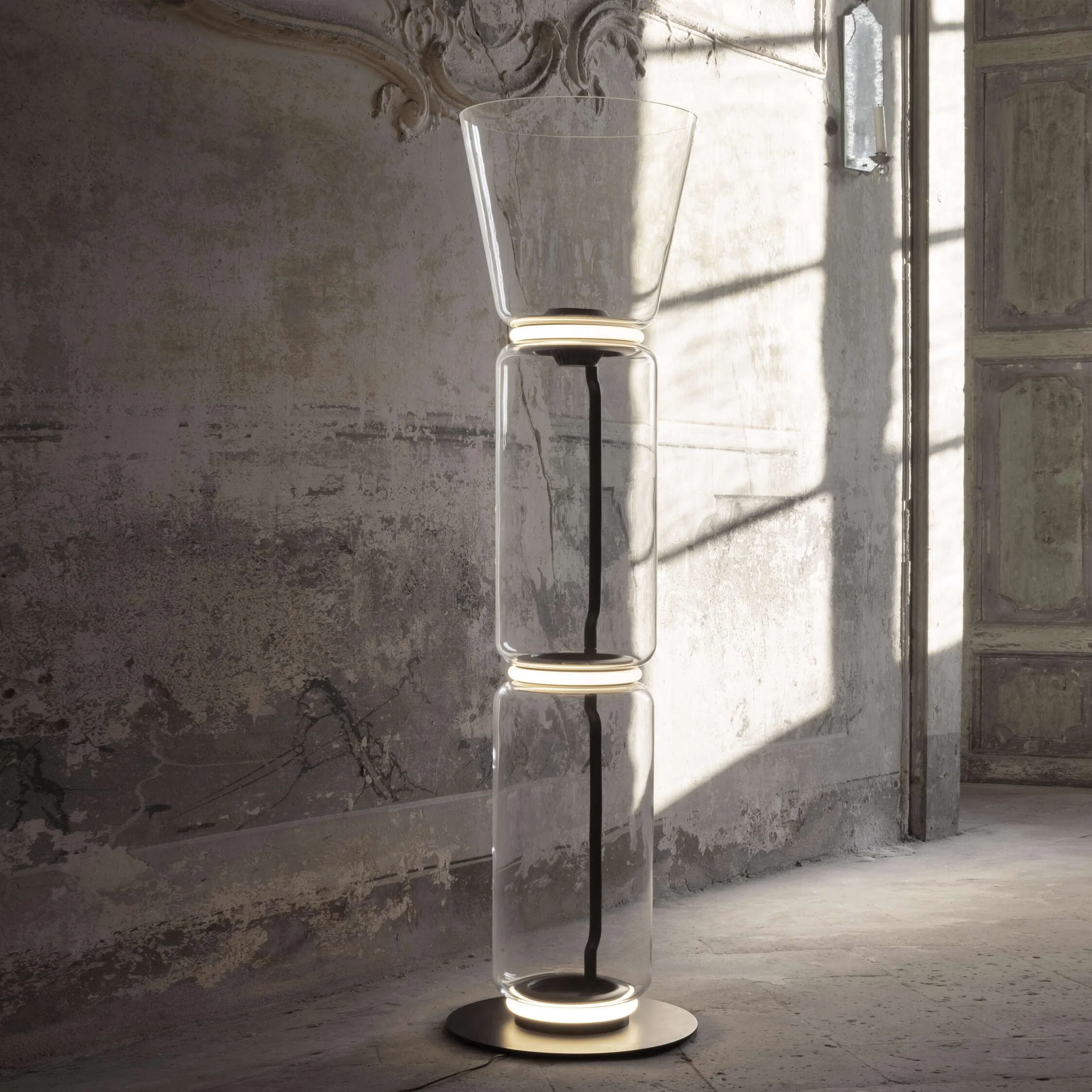 Bamboo Glass Floor Lamp - Image 86