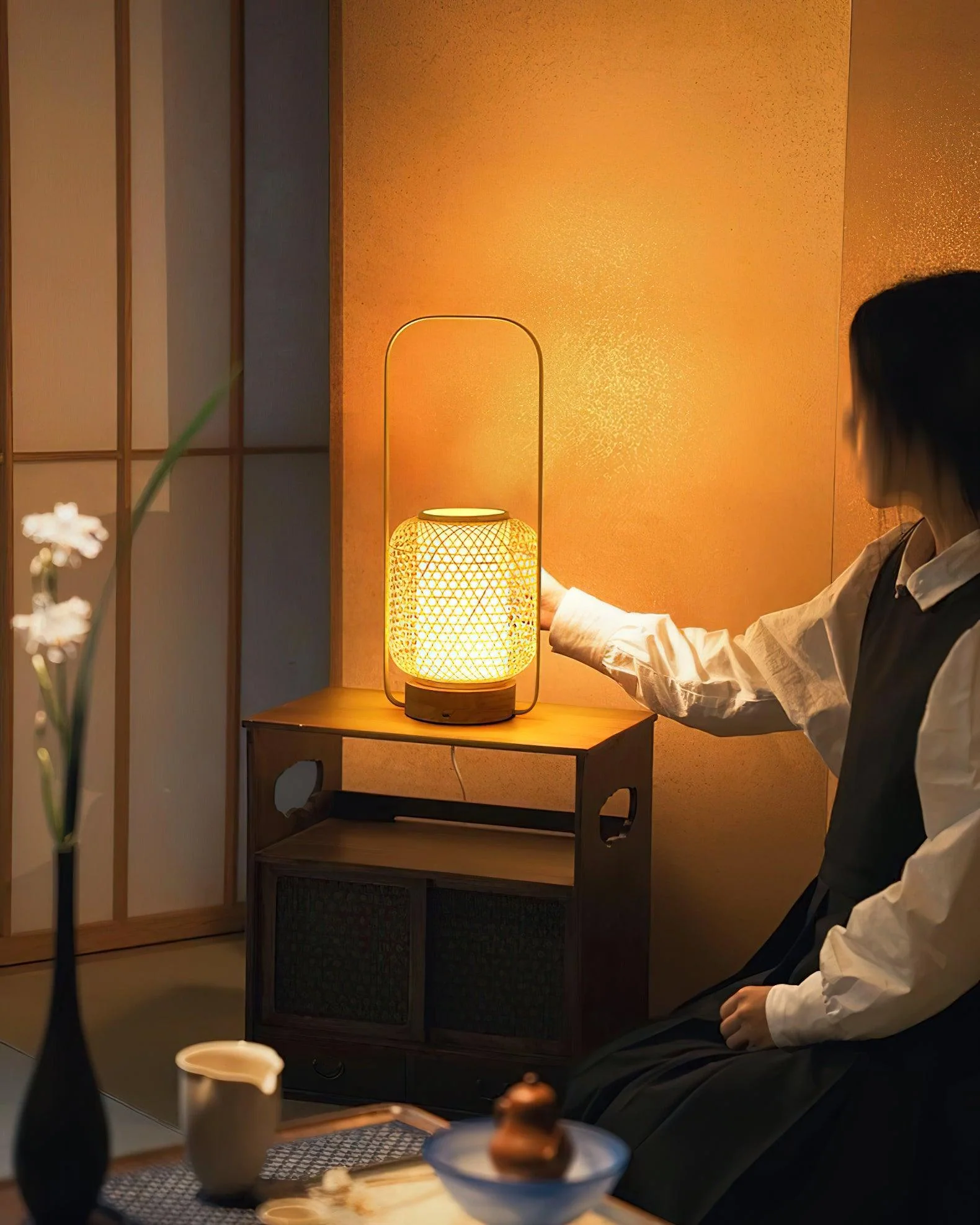 Bamboo Lantern Table Lamp - Image 11
