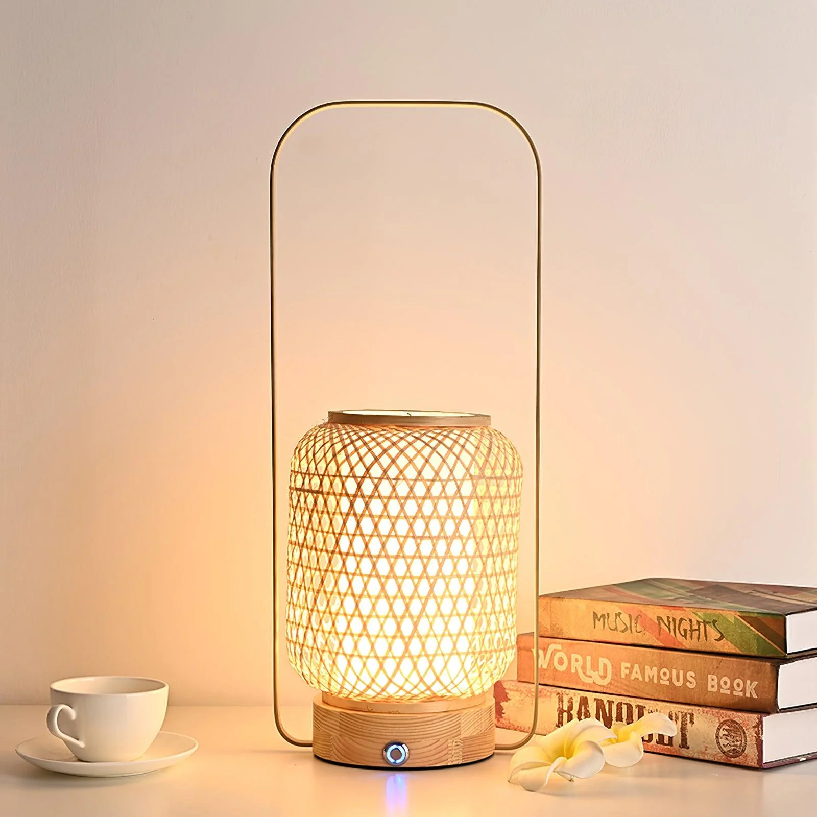 Bamboo Lantern Table Lamp - Image 4